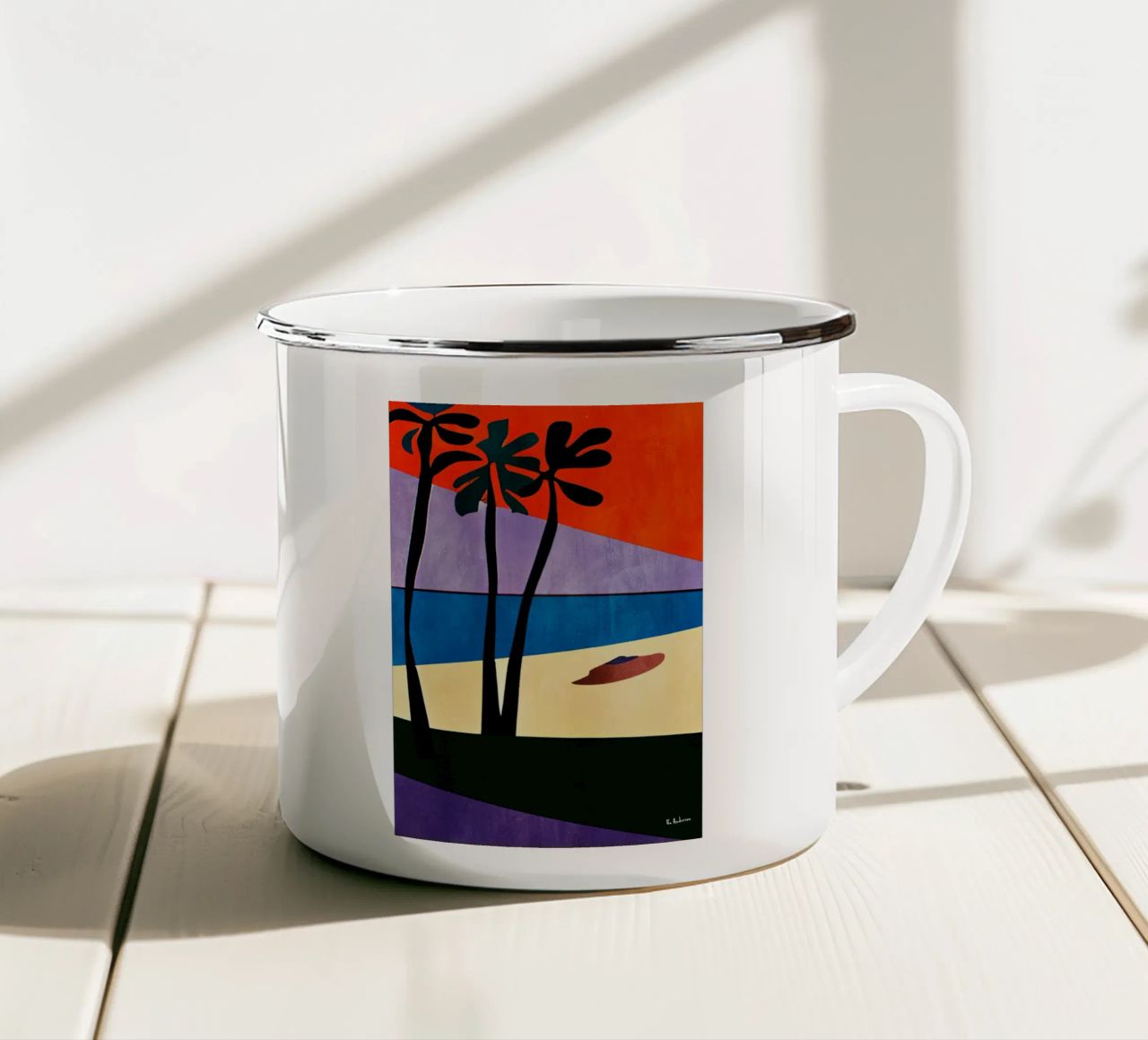 The Beach tazza in smalto da Bo Anderson