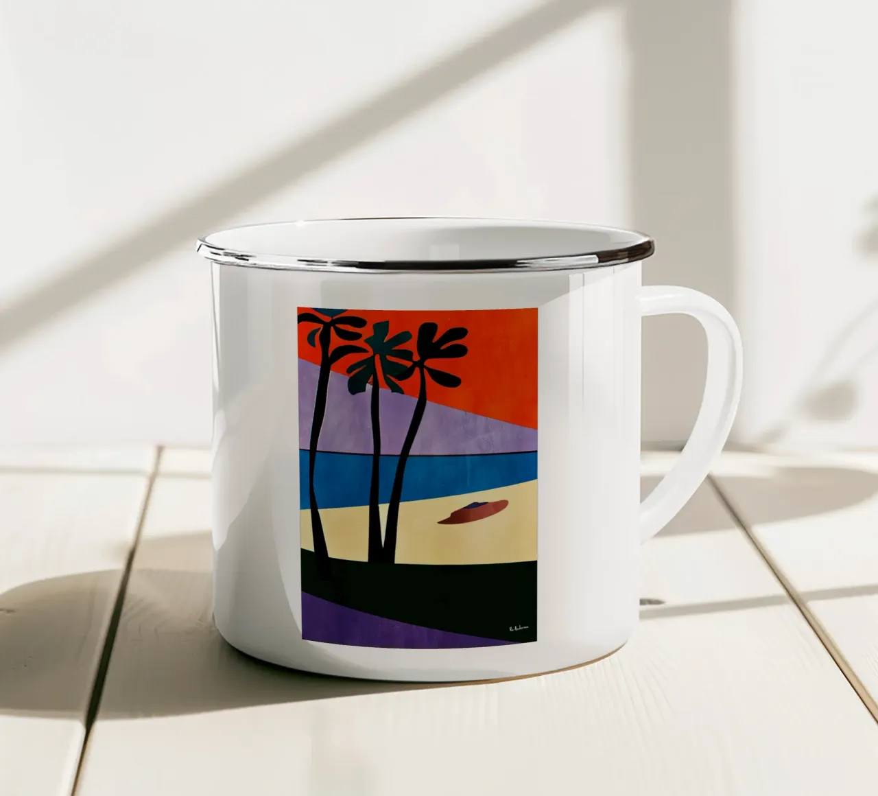 The Beach tazza in smalto da Bo Anderson