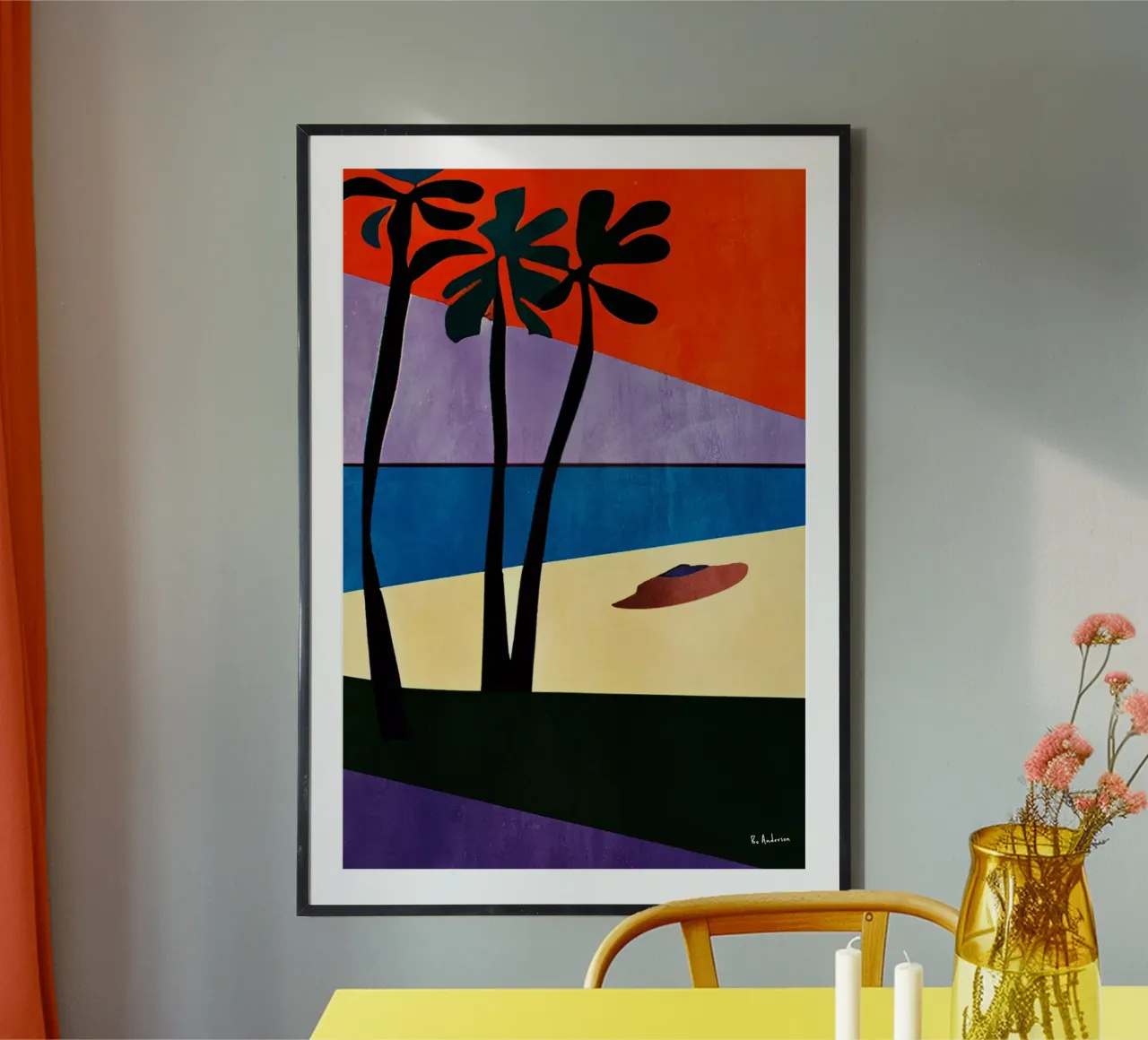 The Beach poster con telaio in plastica da Bo Anderson