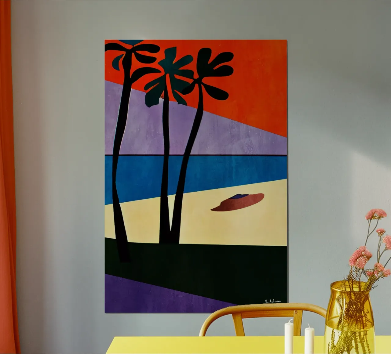 The Beach poster con telaio in plastica da Bo Anderson