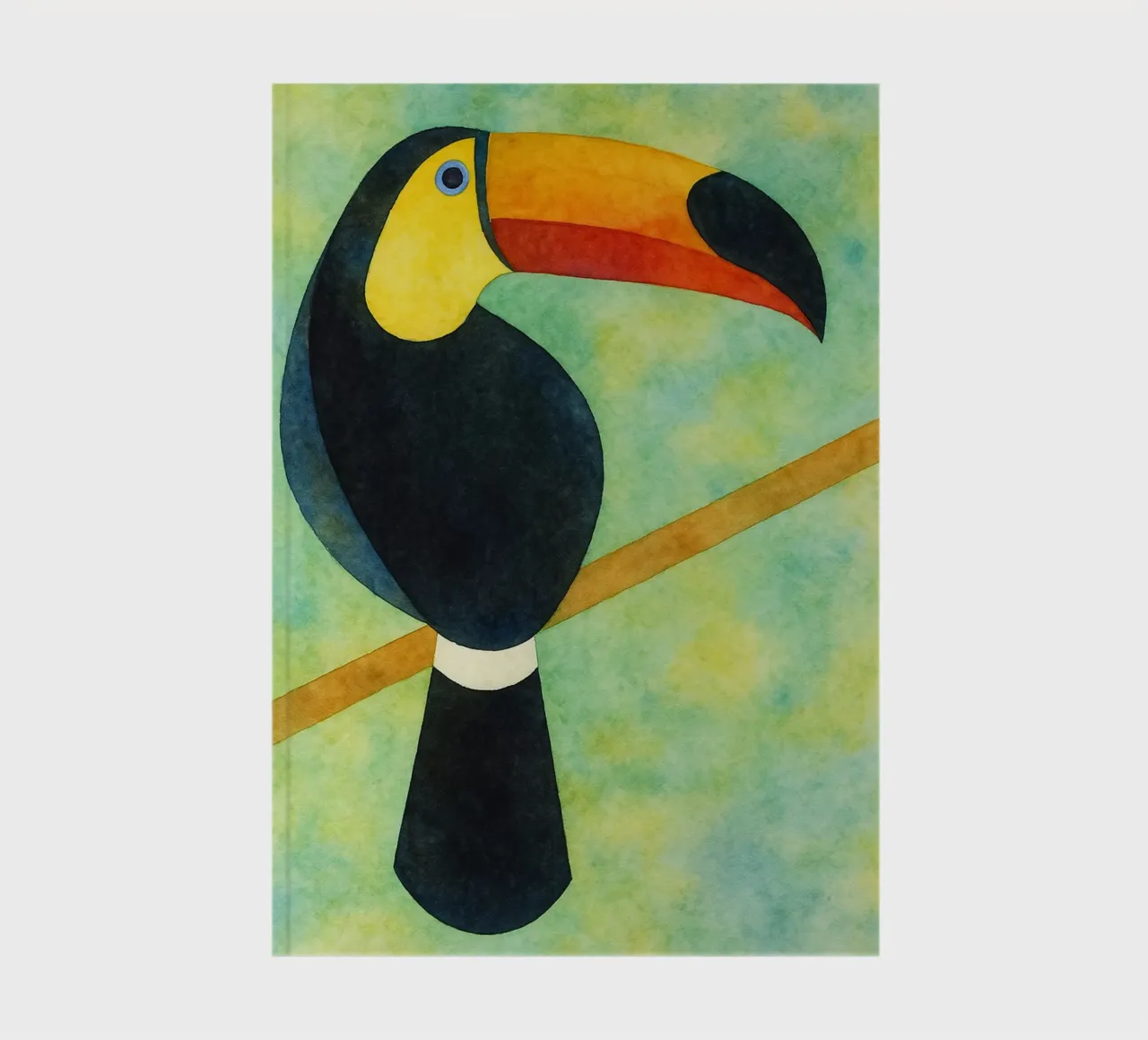 toucan abstract drawing notebook by bougenfille