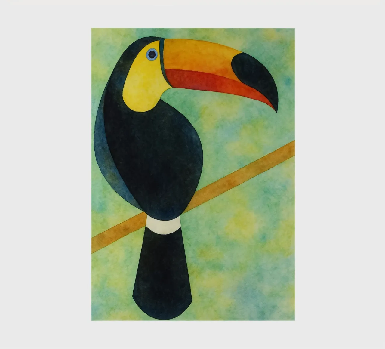 toucan abstract drawing notebook by bougenfille