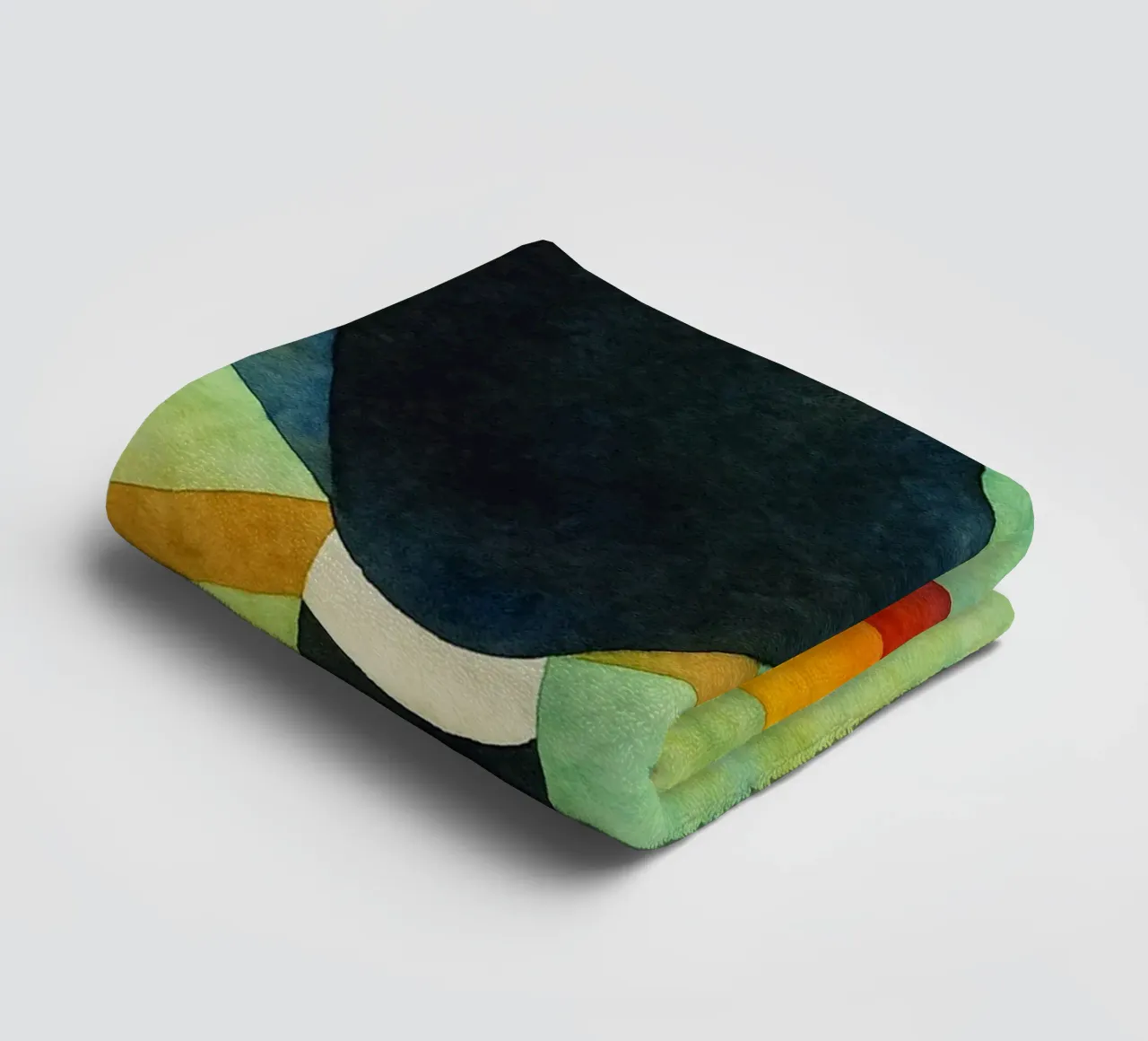 toucan abstract drawing towel by bougenfille