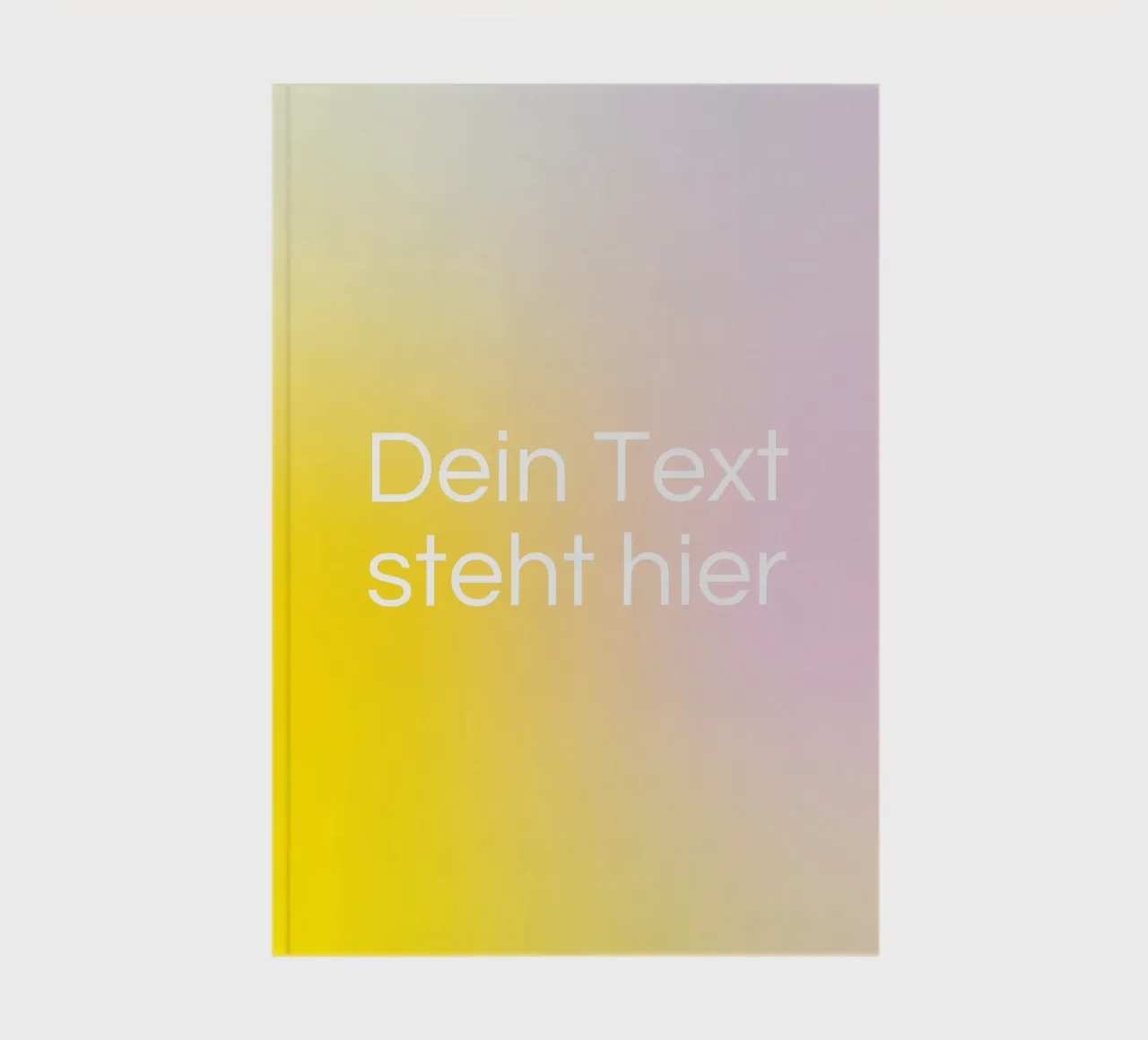 Text template on colour gradient yellow-pink notebook by Katja Stehle Design