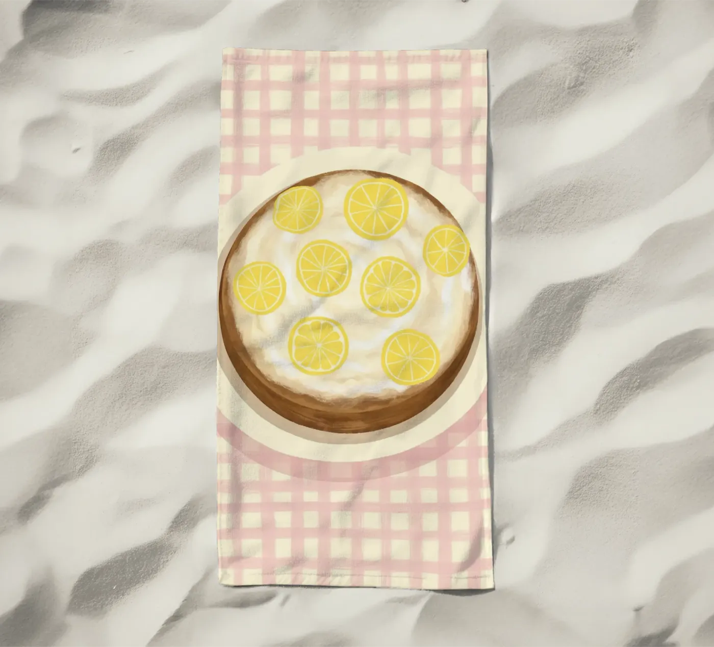 Lemoncake strandhanddoek van Studio Dolci