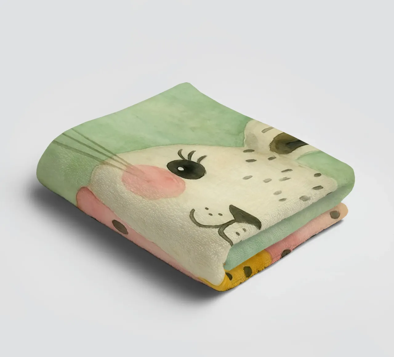 rabbit abstract drawing towel by bougenfille