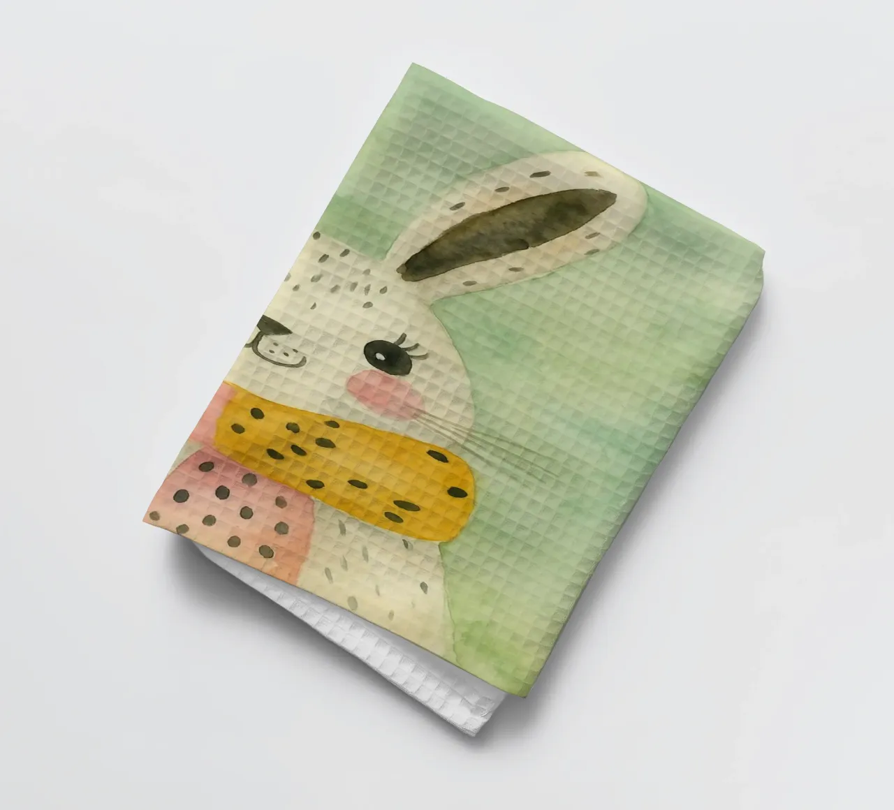 lapin dessin abstrait torchon de bougenfille