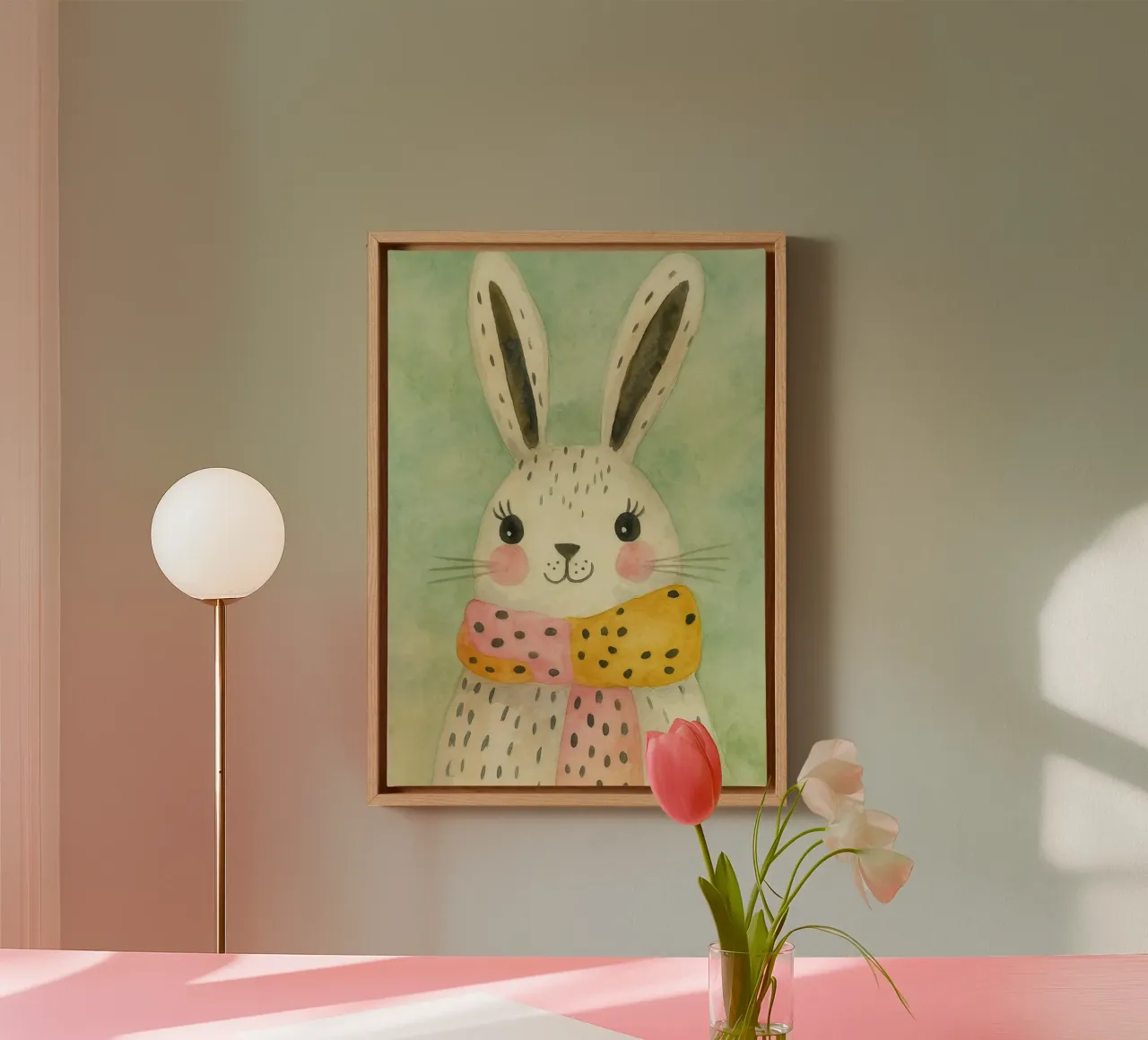 rabbit abstract drawing canvas by bougenfille