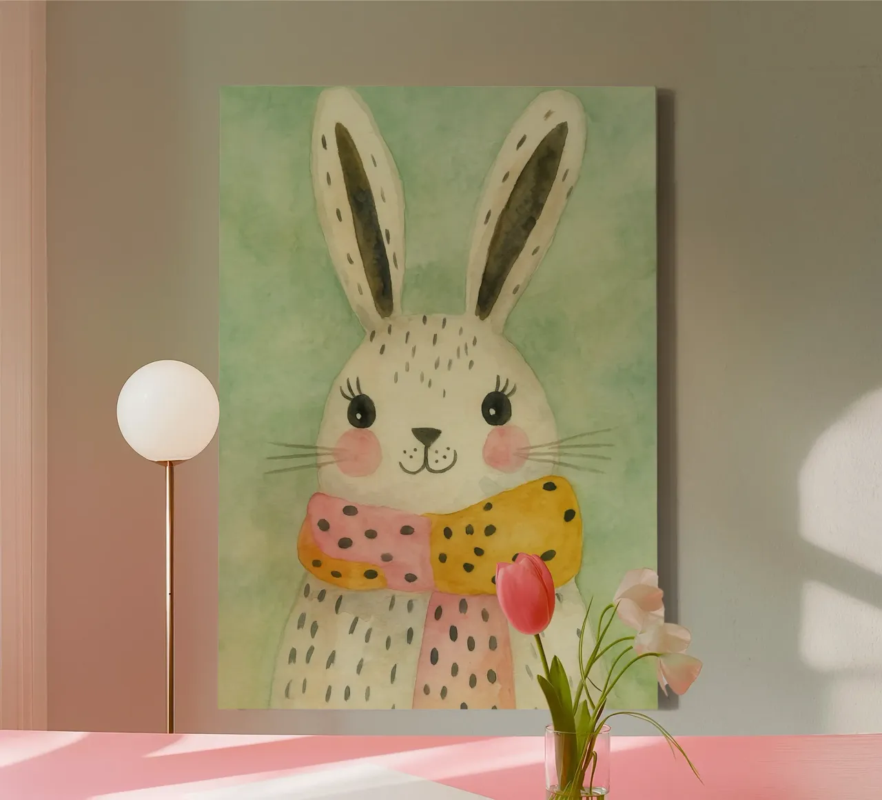 rabbit abstract drawing canvas by bougenfille