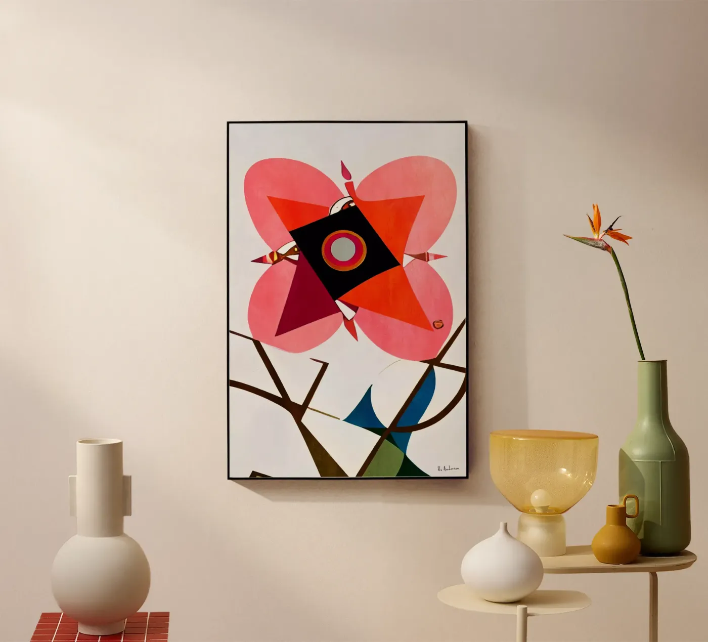 Pinky Minky acryl van Bo Anderson