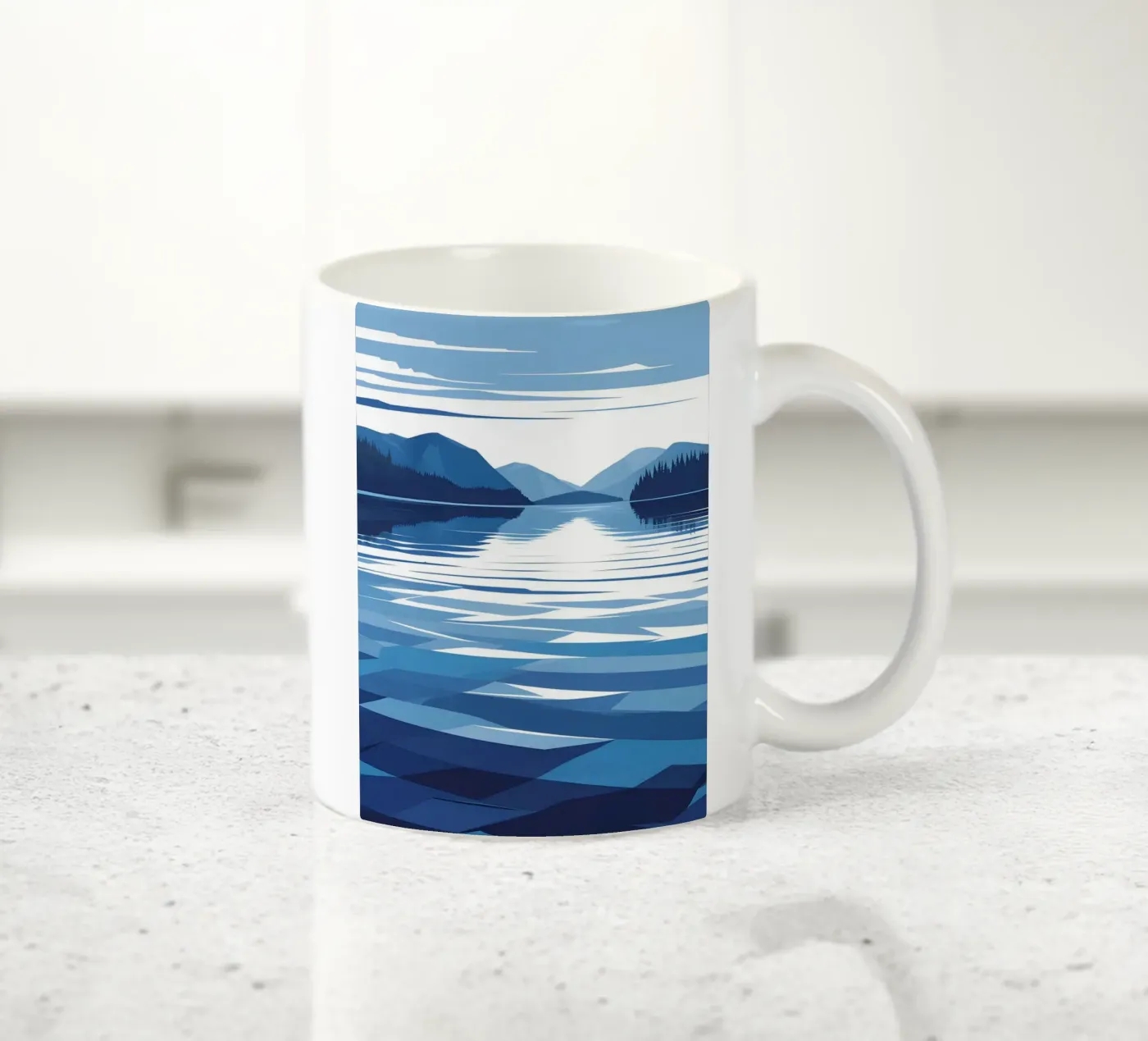 Lake reflection ceramic mug by LIFESTYLE OBJECTS