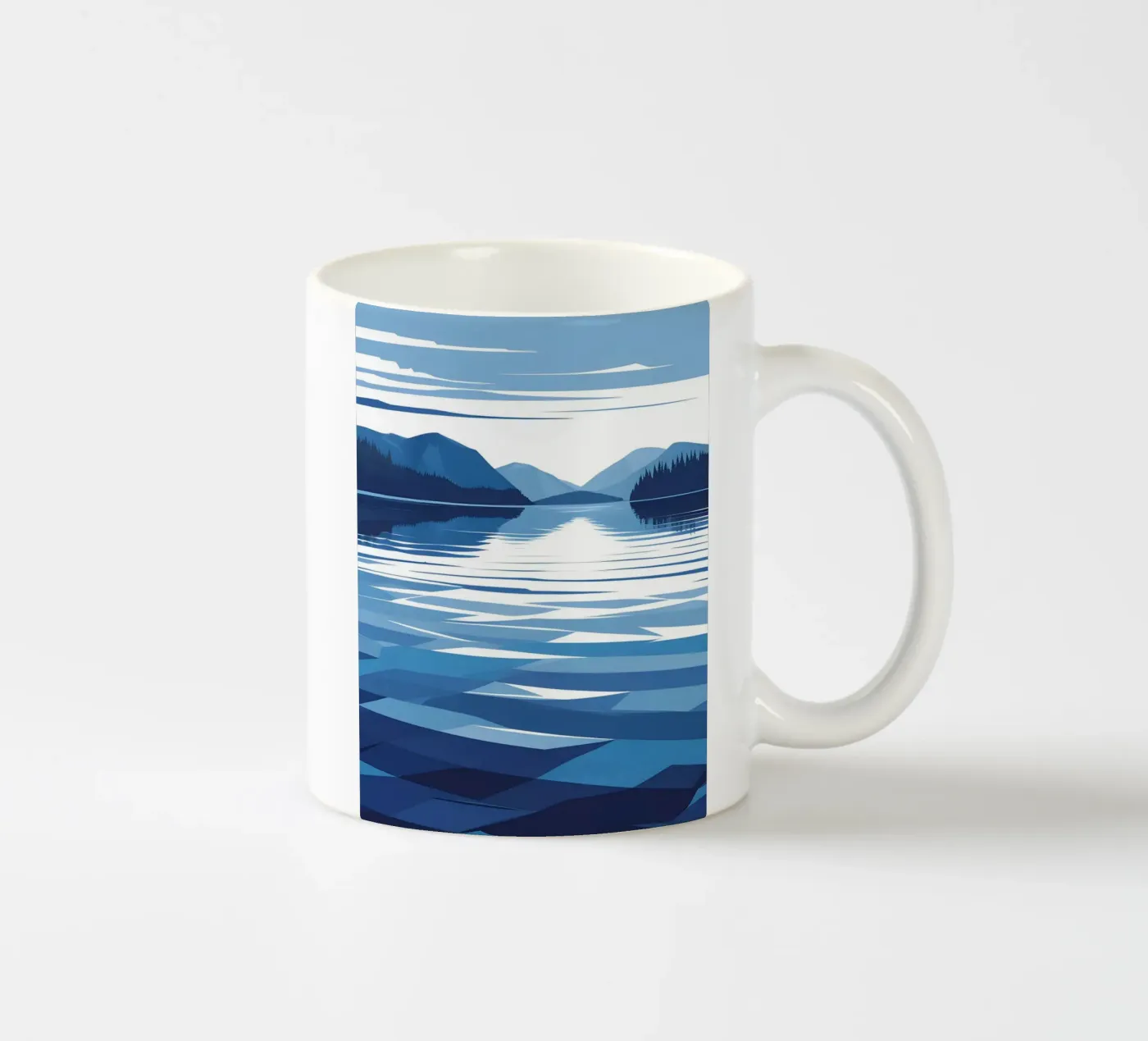 Lake reflection ceramic mug by LIFESTYLE OBJECTS