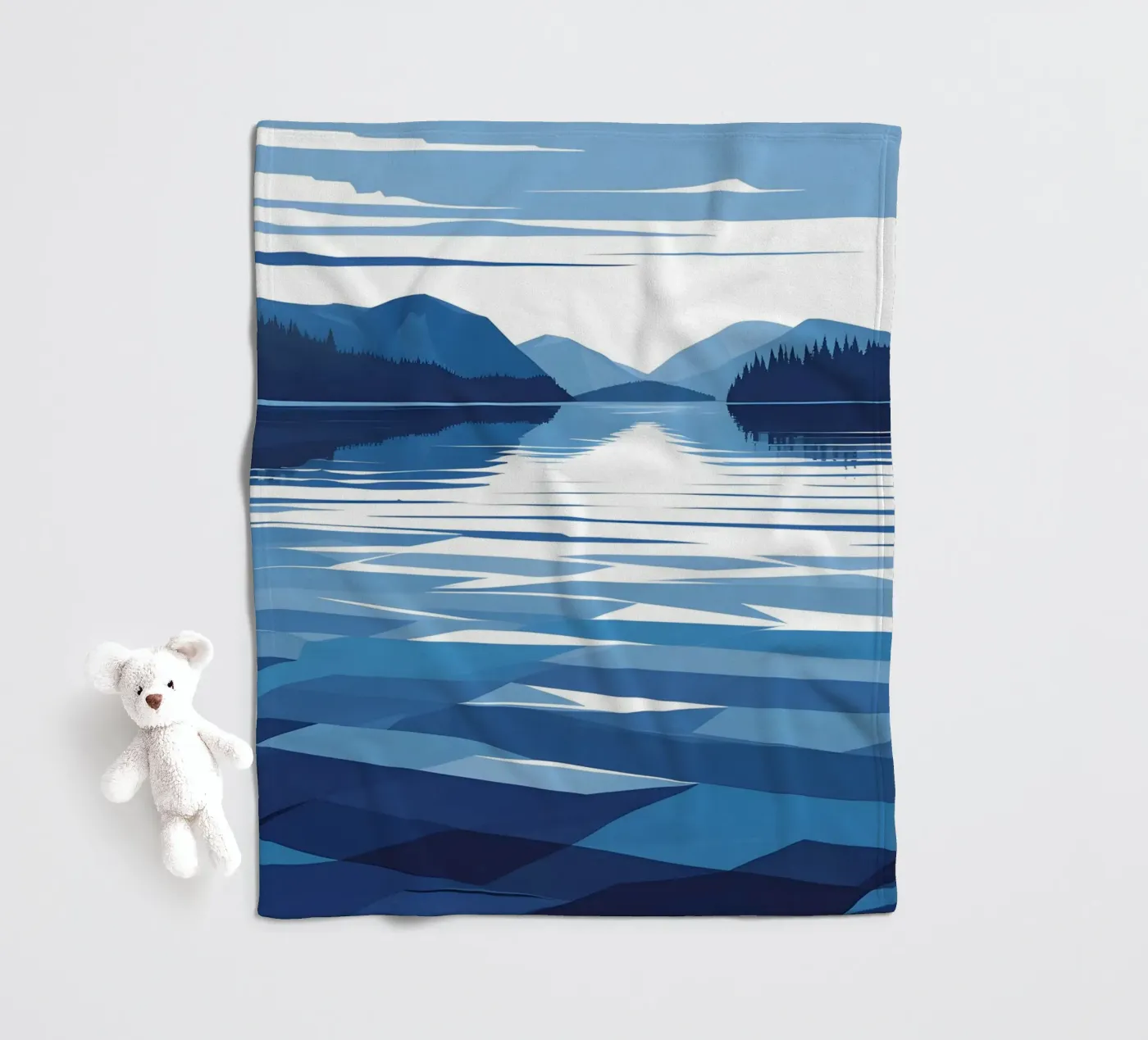 Reflexion im See Fleecedecke von LIFESTYLE OBJECTS