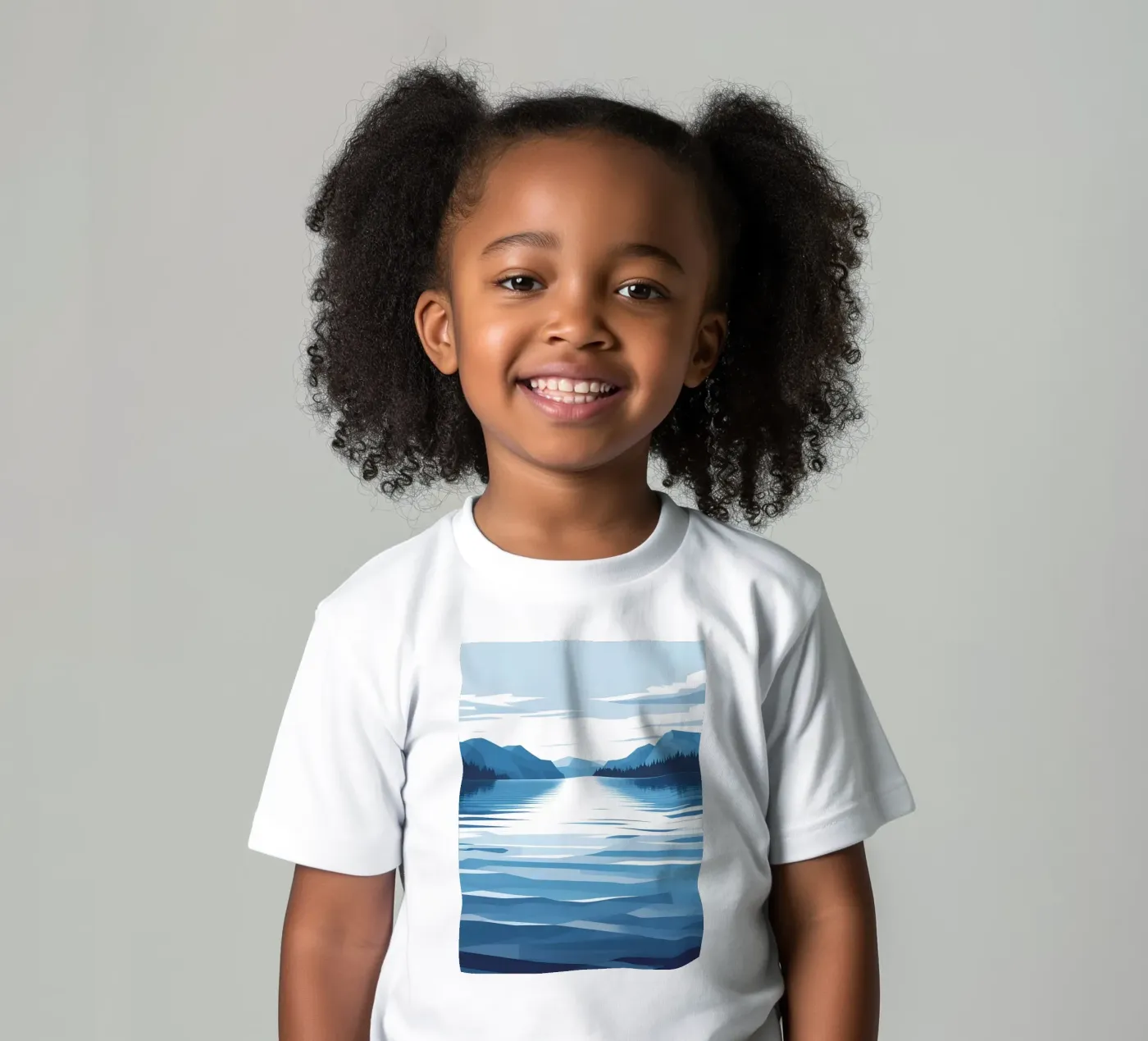 Lake reflection kinder t-shirt van LIFESTYLE OBJECTS