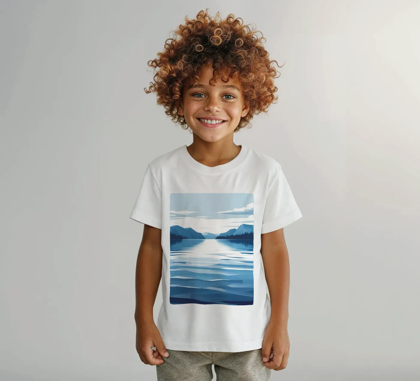 Lake reflection kinder t-shirt van LIFESTYLE OBJECTS
