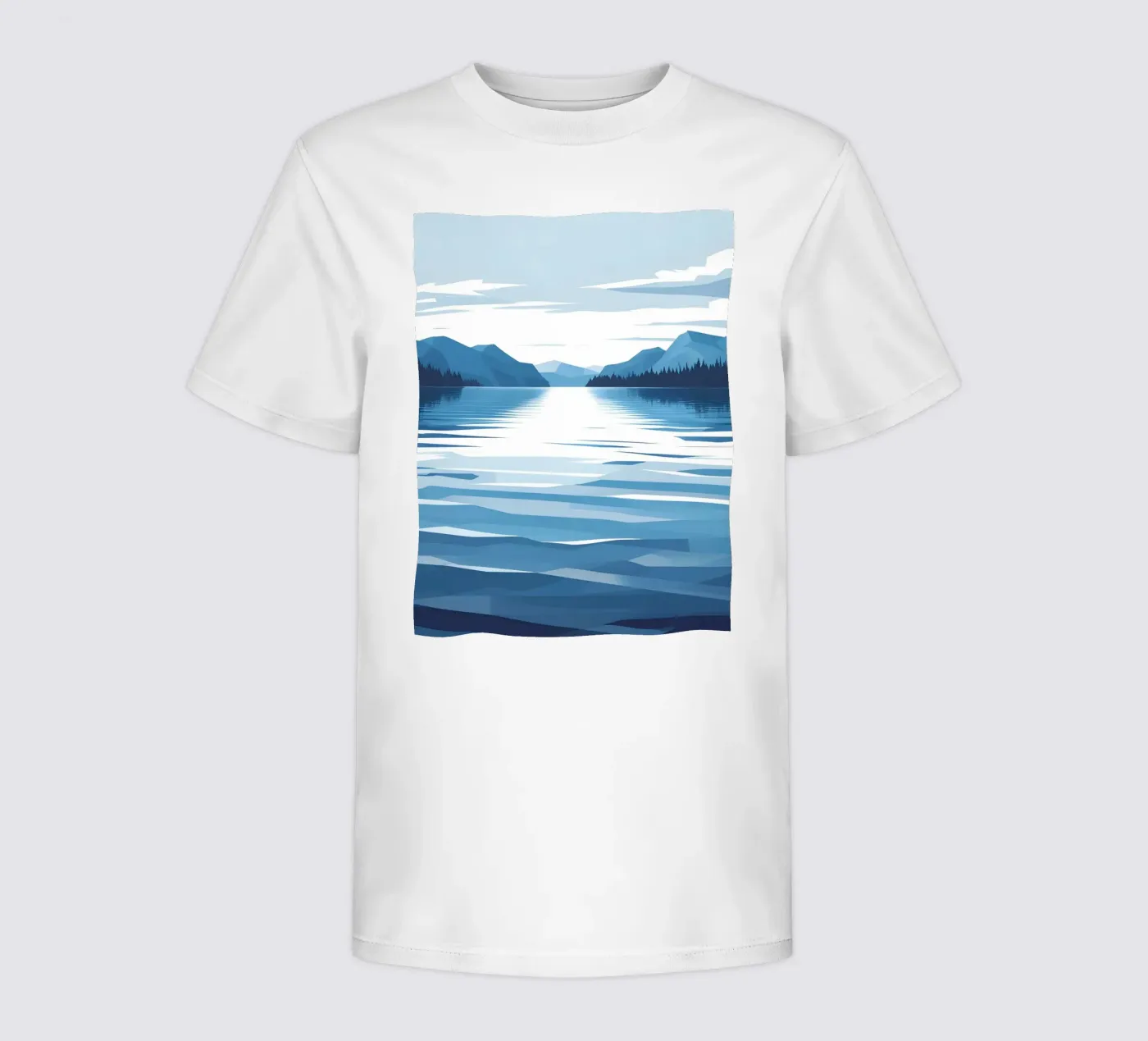 Lake reflection kinder t-shirt van LIFESTYLE OBJECTS