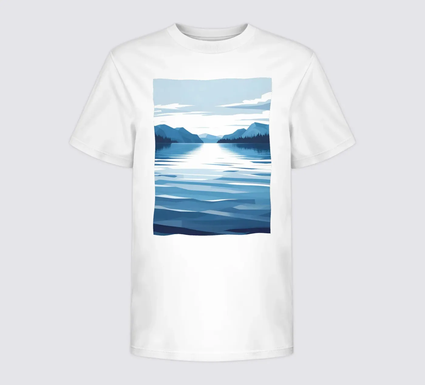 Lake reflection kinder t-shirt van LIFESTYLE OBJECTS