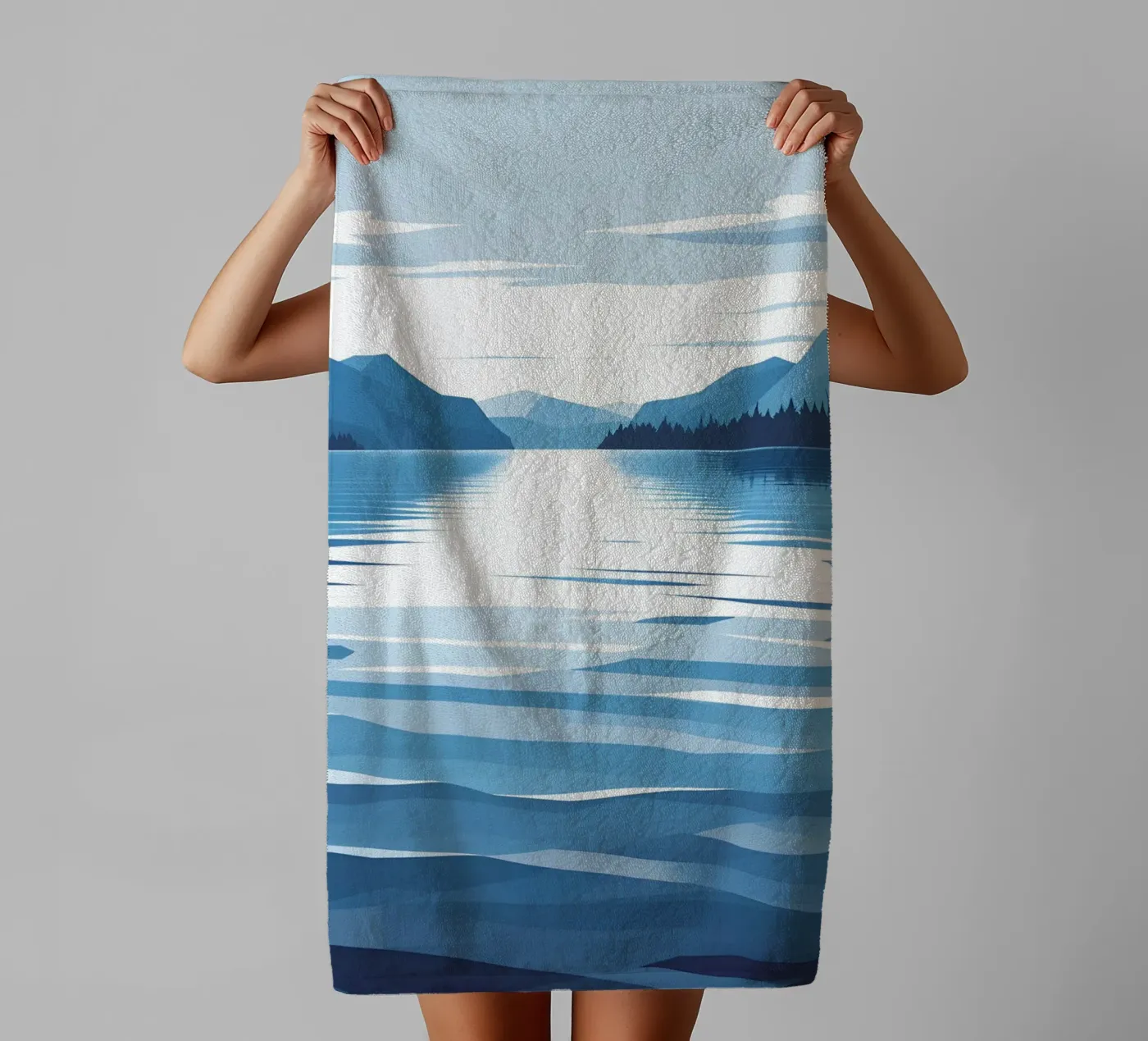 Lake reflection badhanddoek van LIFESTYLE OBJECTS
