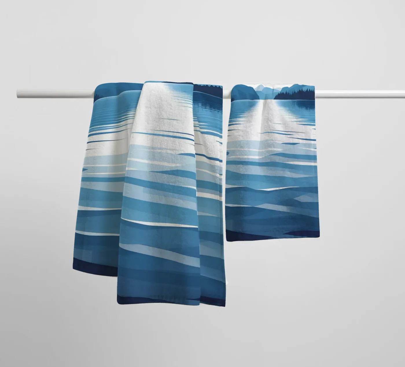 Lake reflection badhanddoek van LIFESTYLE OBJECTS