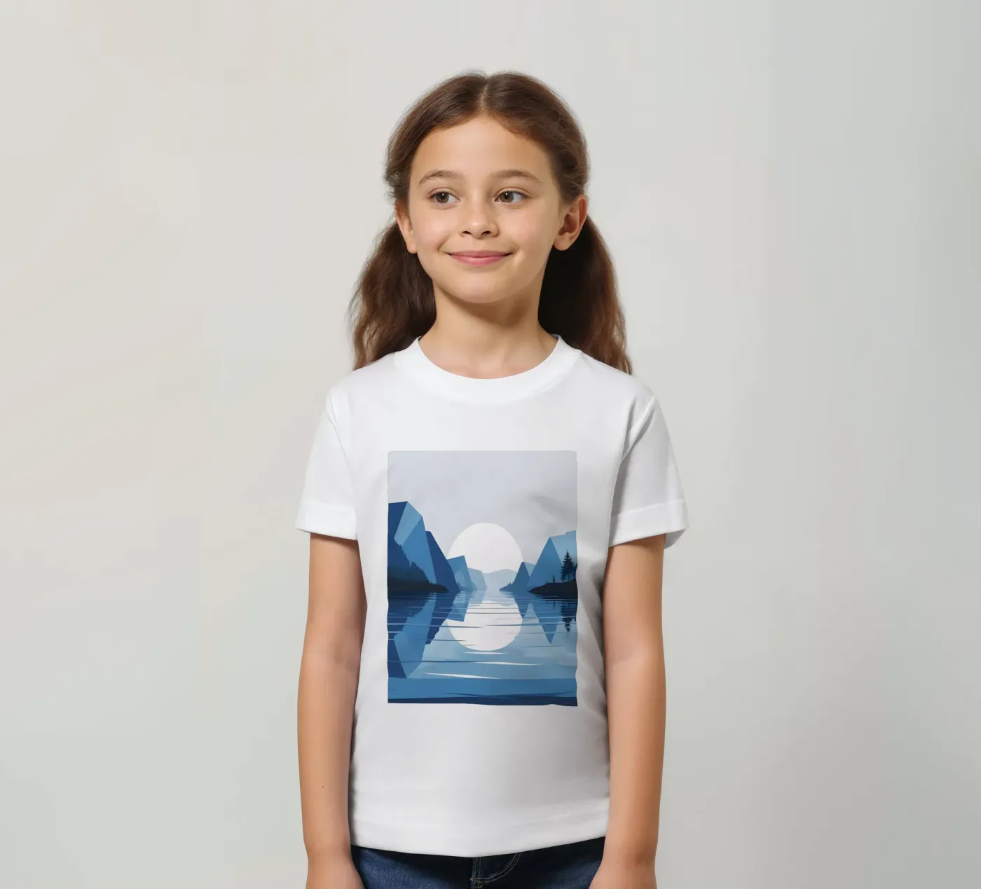 Lake reflection kinder t-shirt van LIFESTYLE OBJECTS