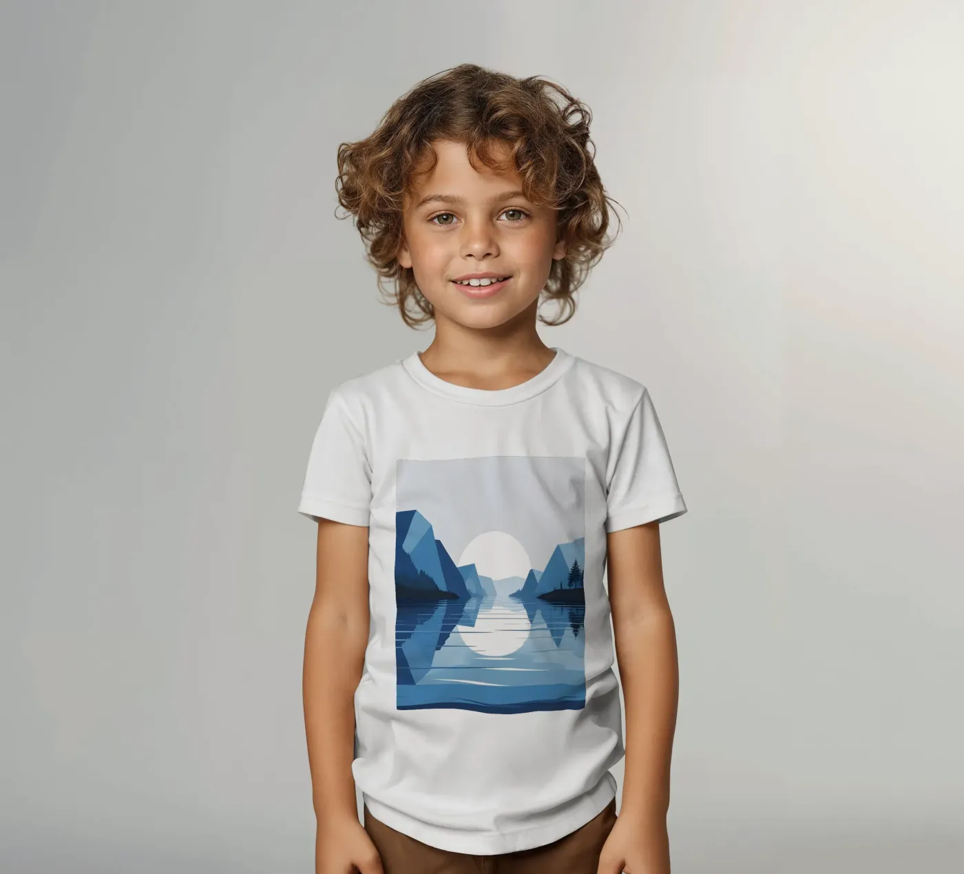 Lake reflection kinder t-shirt van LIFESTYLE OBJECTS