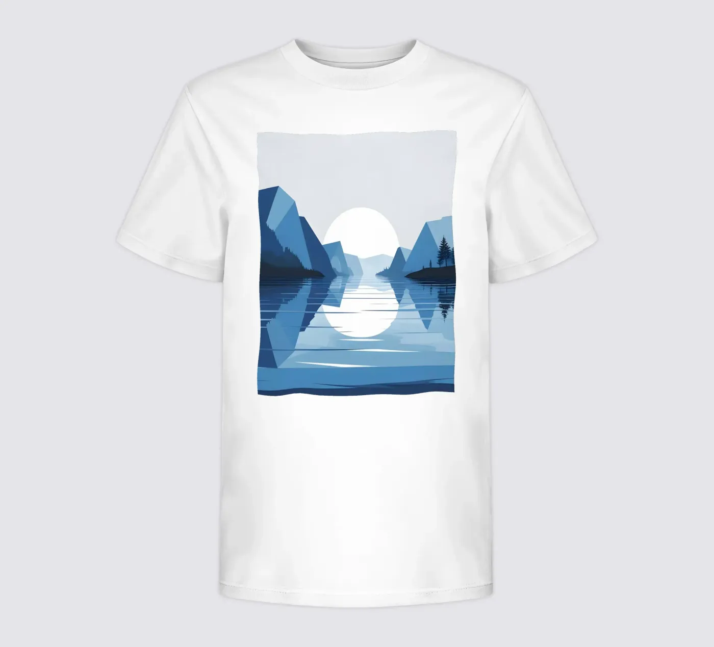 Lake reflection kinder t-shirt van LIFESTYLE OBJECTS