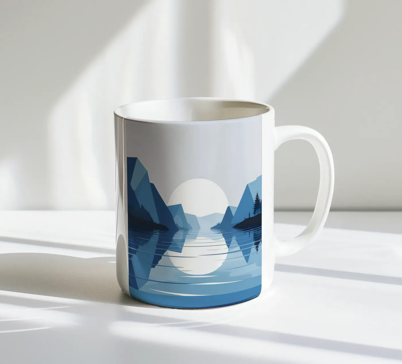Lake reflection ceramic mug by LIFESTYLE OBJECTS
