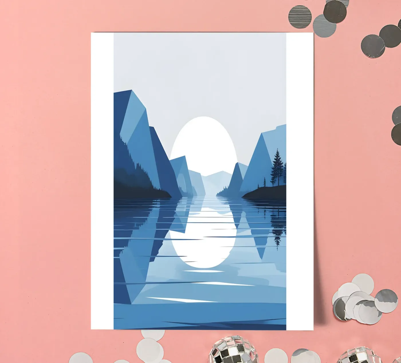 Lake reflection sticker sheet by LIFESTYLE OBJECTS