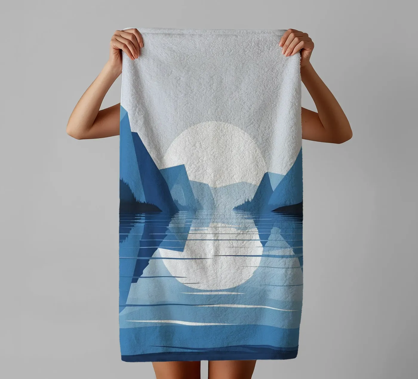 Lake reflection towel by LIFESTYLE OBJECTS