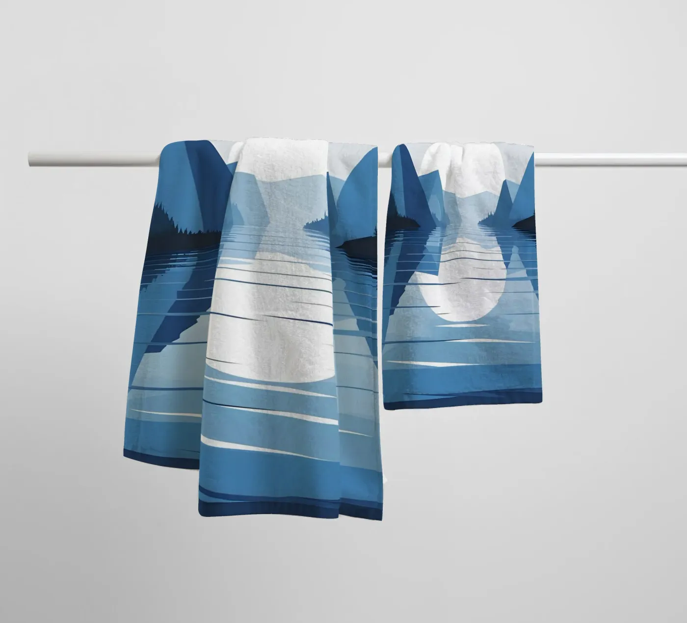 Lake reflection towel by LIFESTYLE OBJECTS
