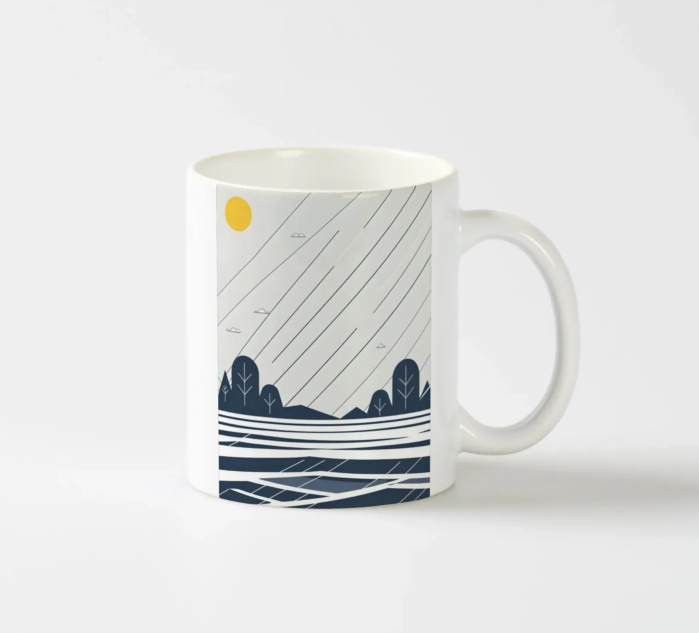 Rain lines ceramic mug by LIFESTYLE OBJECTS