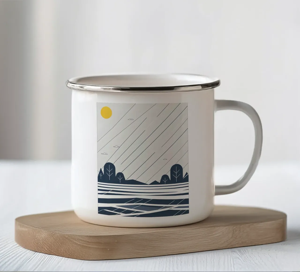 Linee di pioggia tazza in smalto da LIFESTYLE OBJECTS