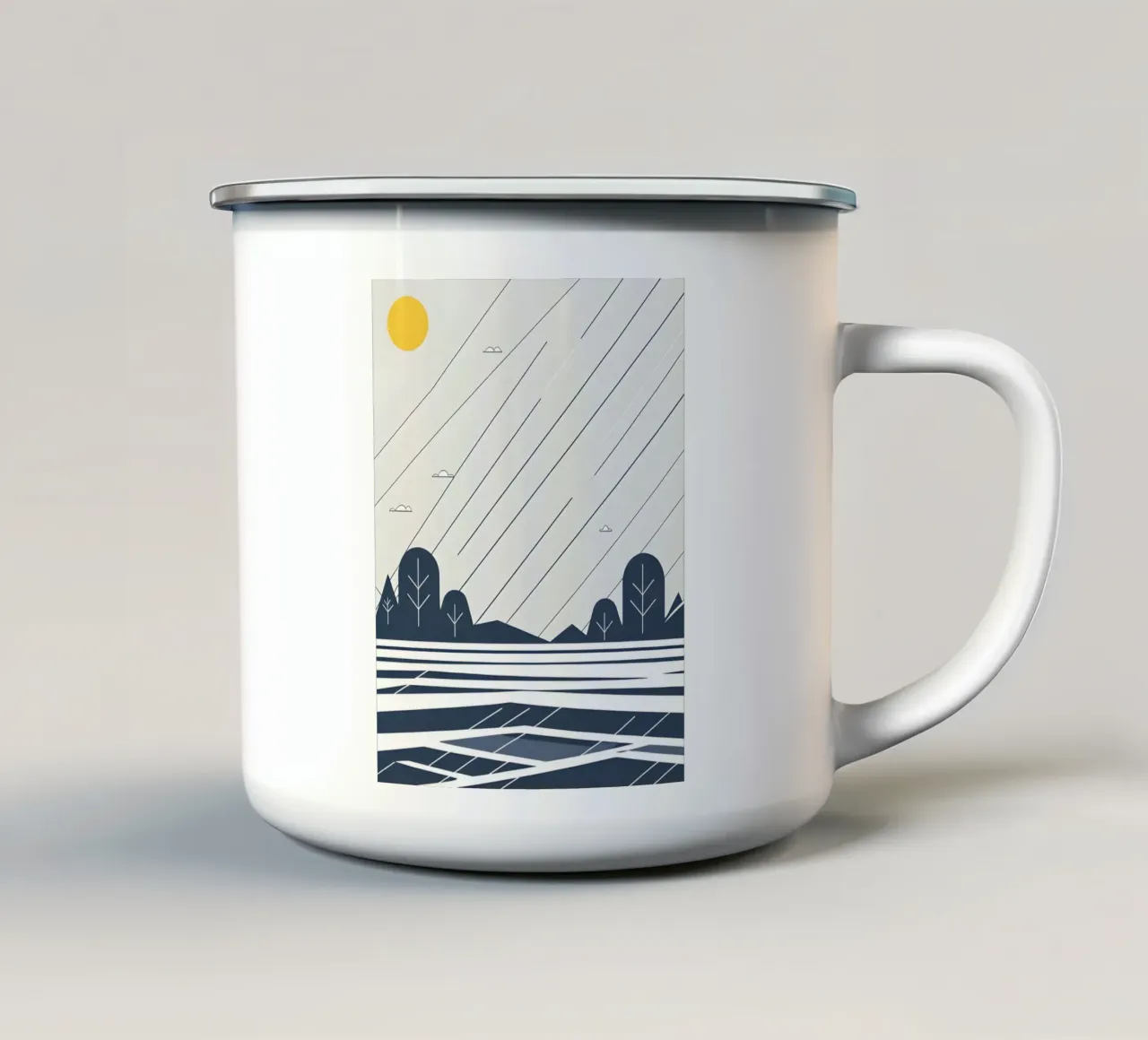 Linee di pioggia tazza in smalto da LIFESTYLE OBJECTS