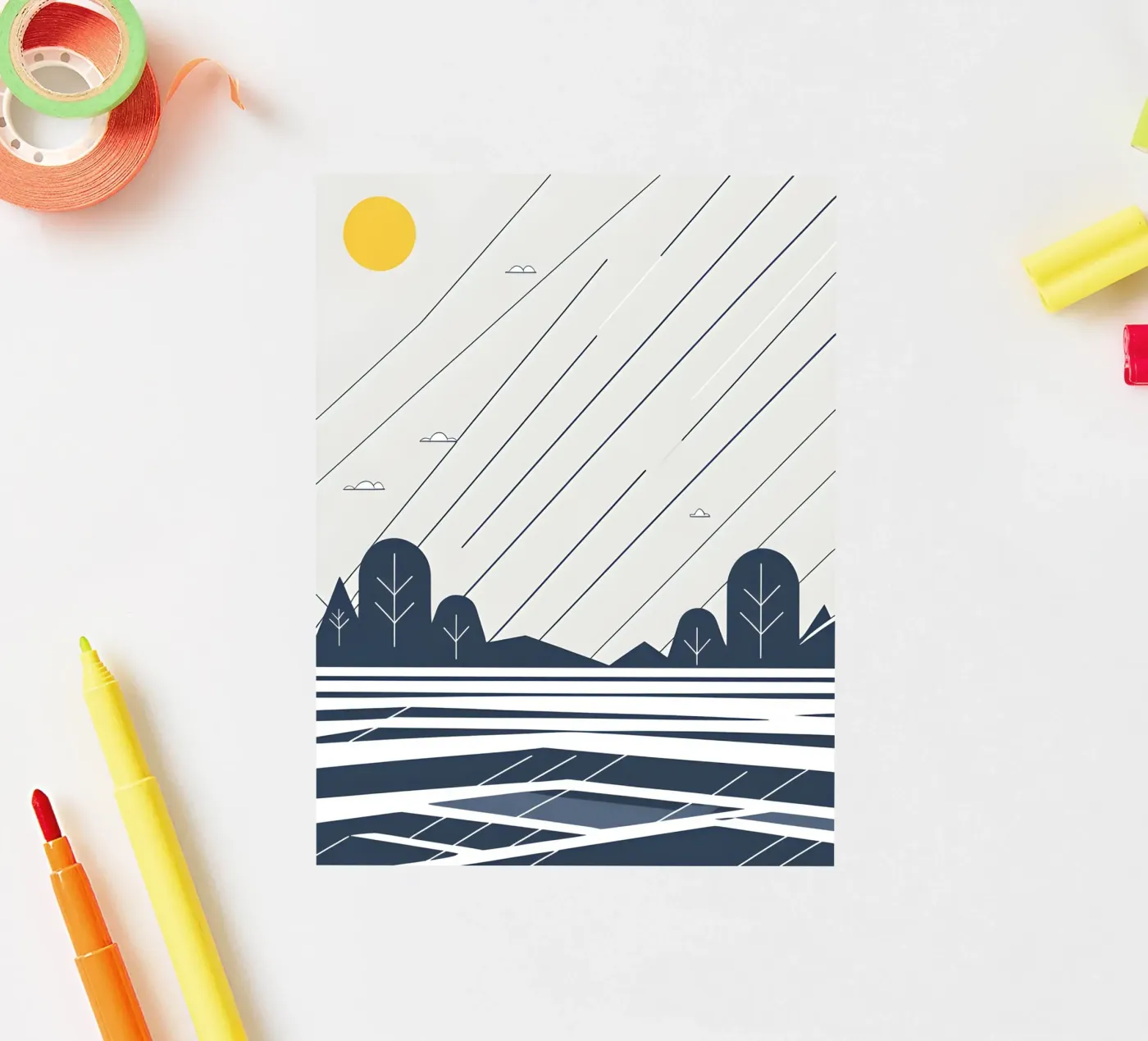 Rain lines sticker by LIFESTYLE OBJECTS