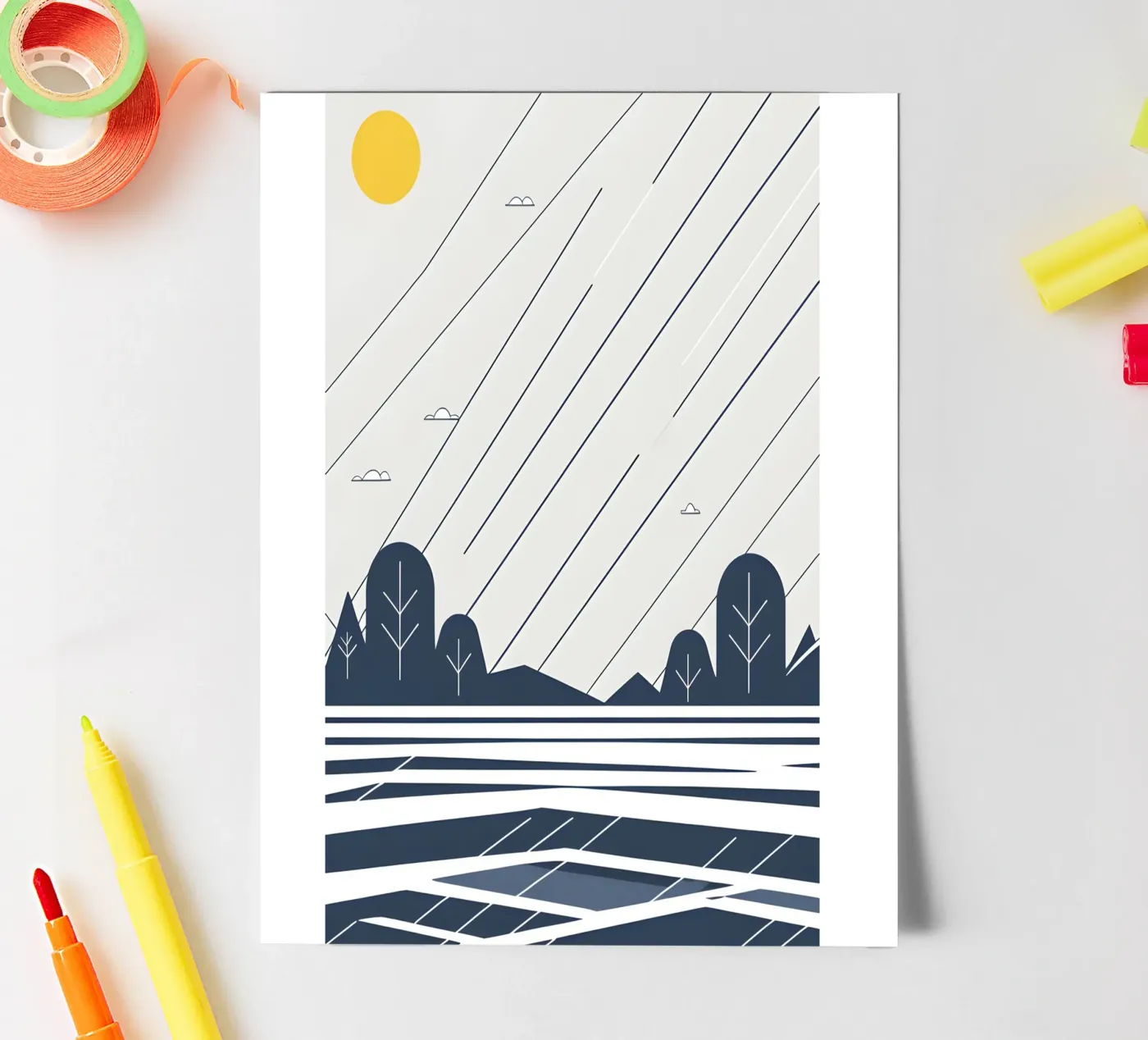 Rain lines sticker sheet by LIFESTYLE OBJECTS