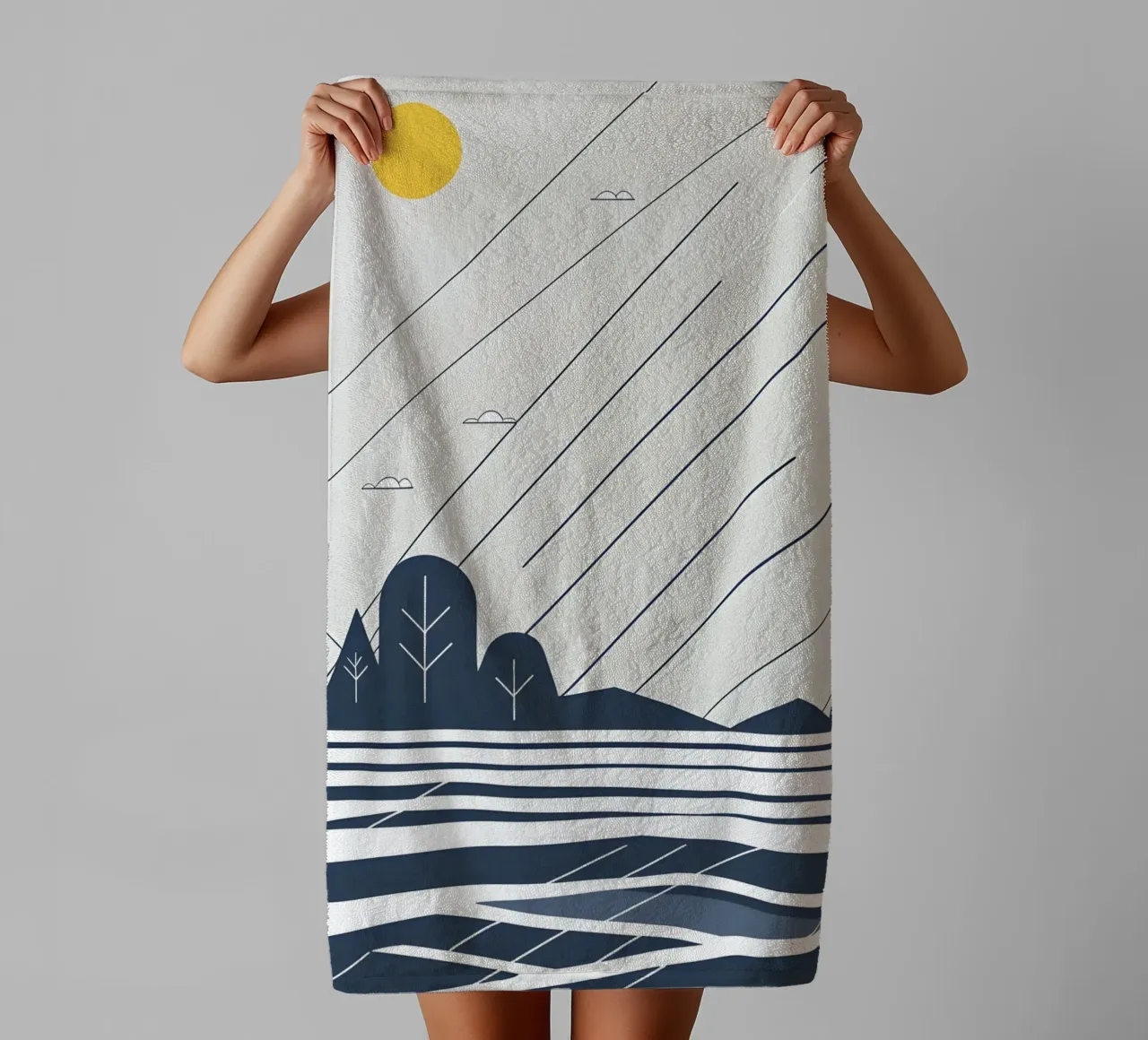 Linee di pioggia asciugamano da bagno da LIFESTYLE OBJECTS
