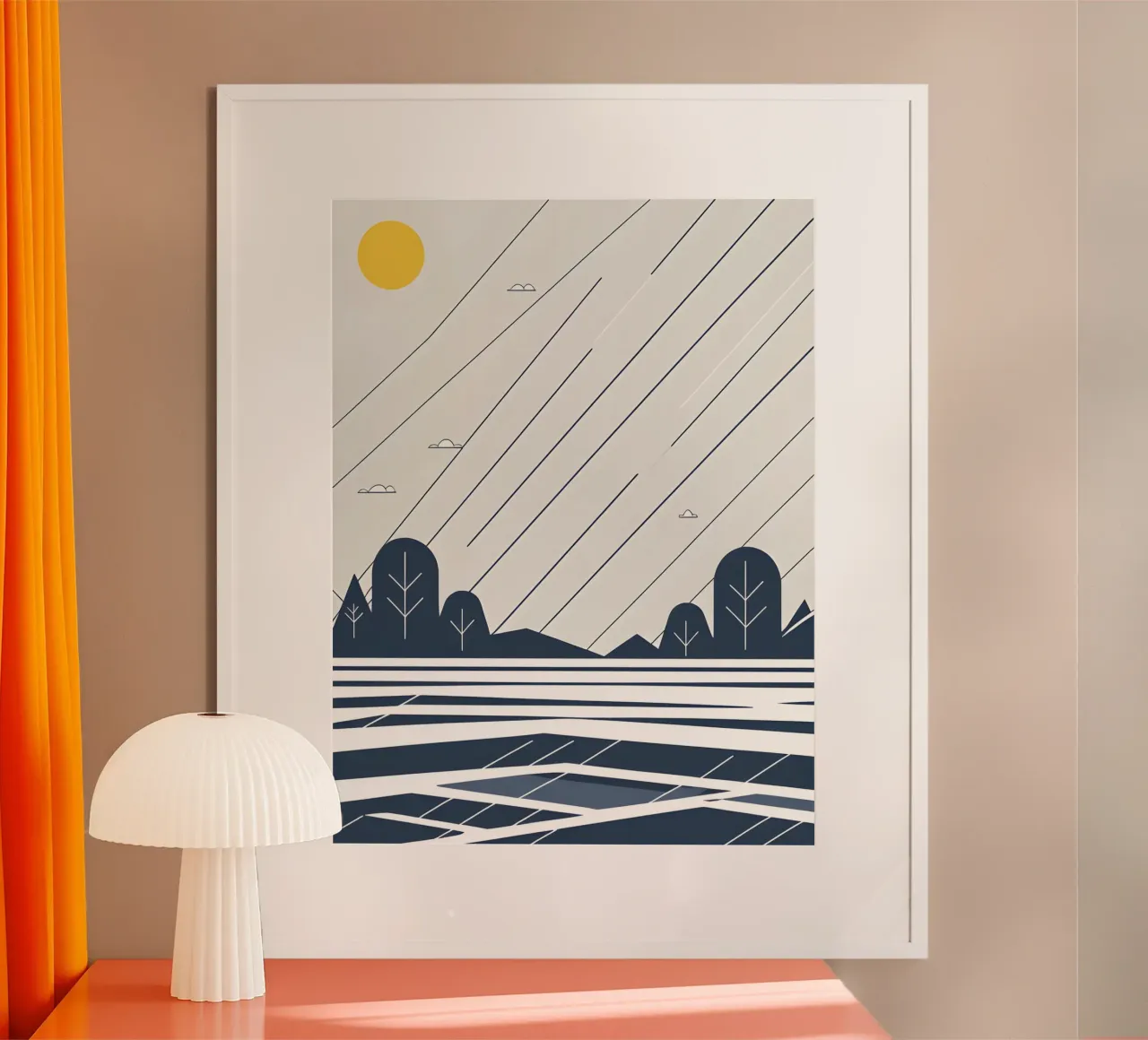 Rain lines poster by LIFESTYLE OBJECTS