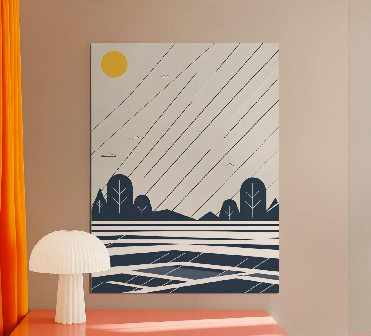 Rain lines poster by LIFESTYLE OBJECTS