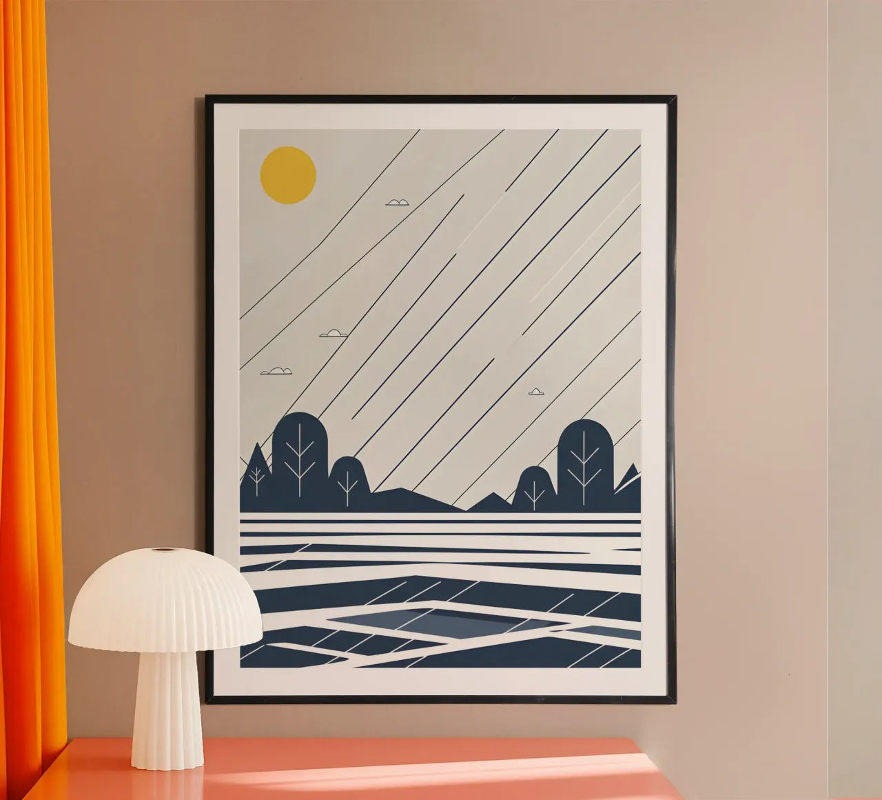 Rain lines poster by LIFESTYLE OBJECTS