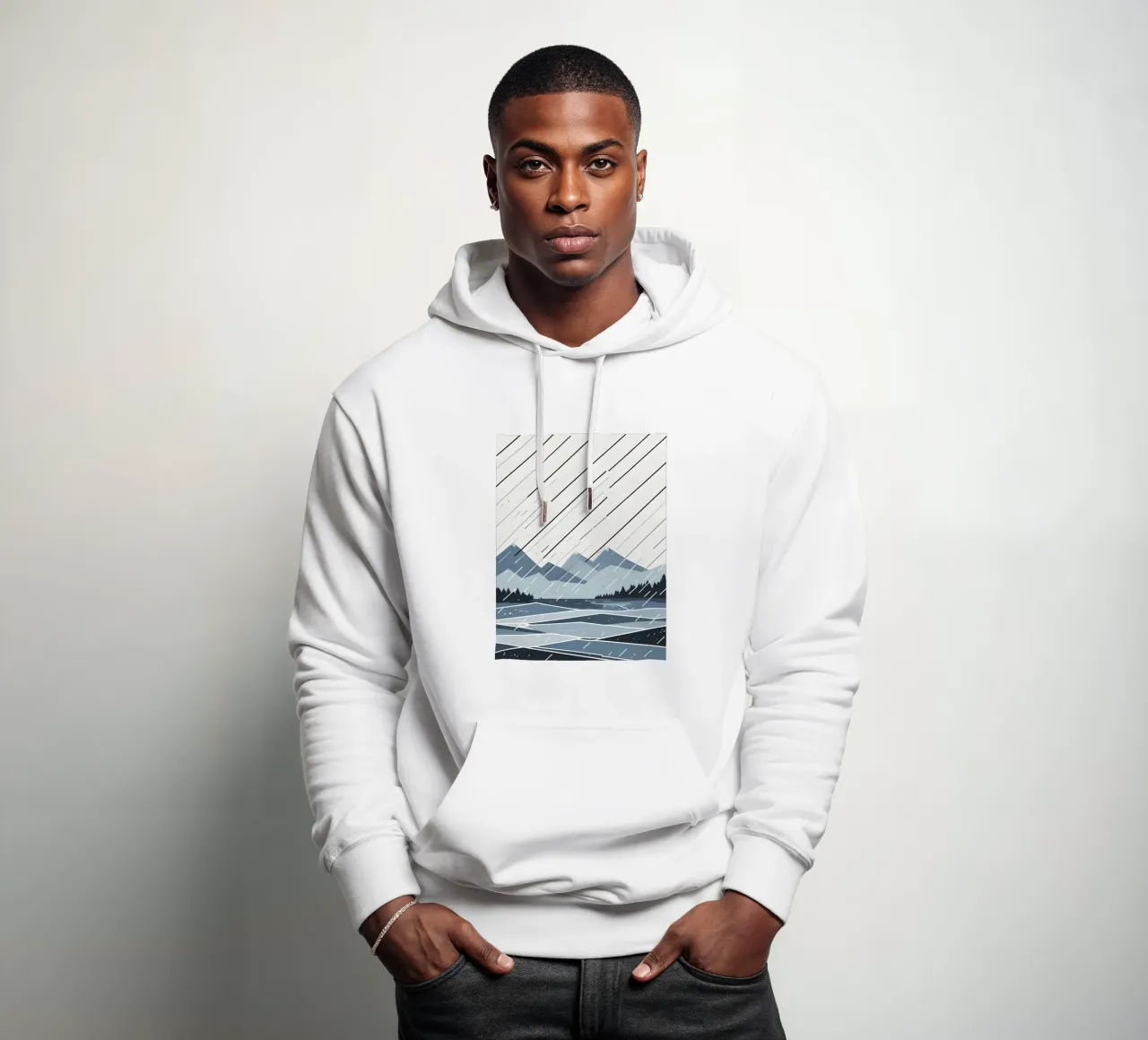 Linee di pioggia felpa con cappuccio da LIFESTYLE OBJECTS