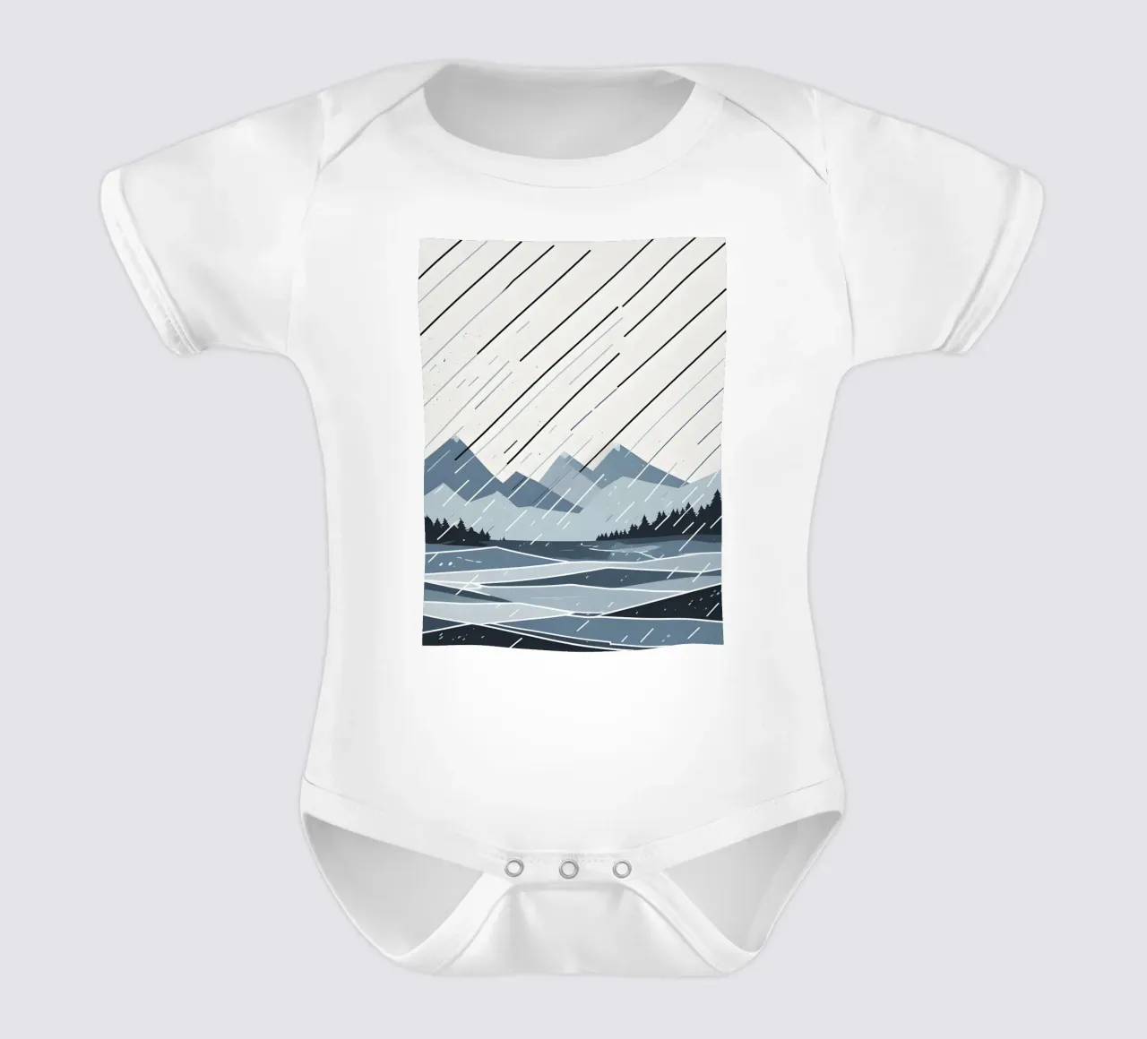 Linee di pioggia body neonato maniche corte da LIFESTYLE OBJECTS
