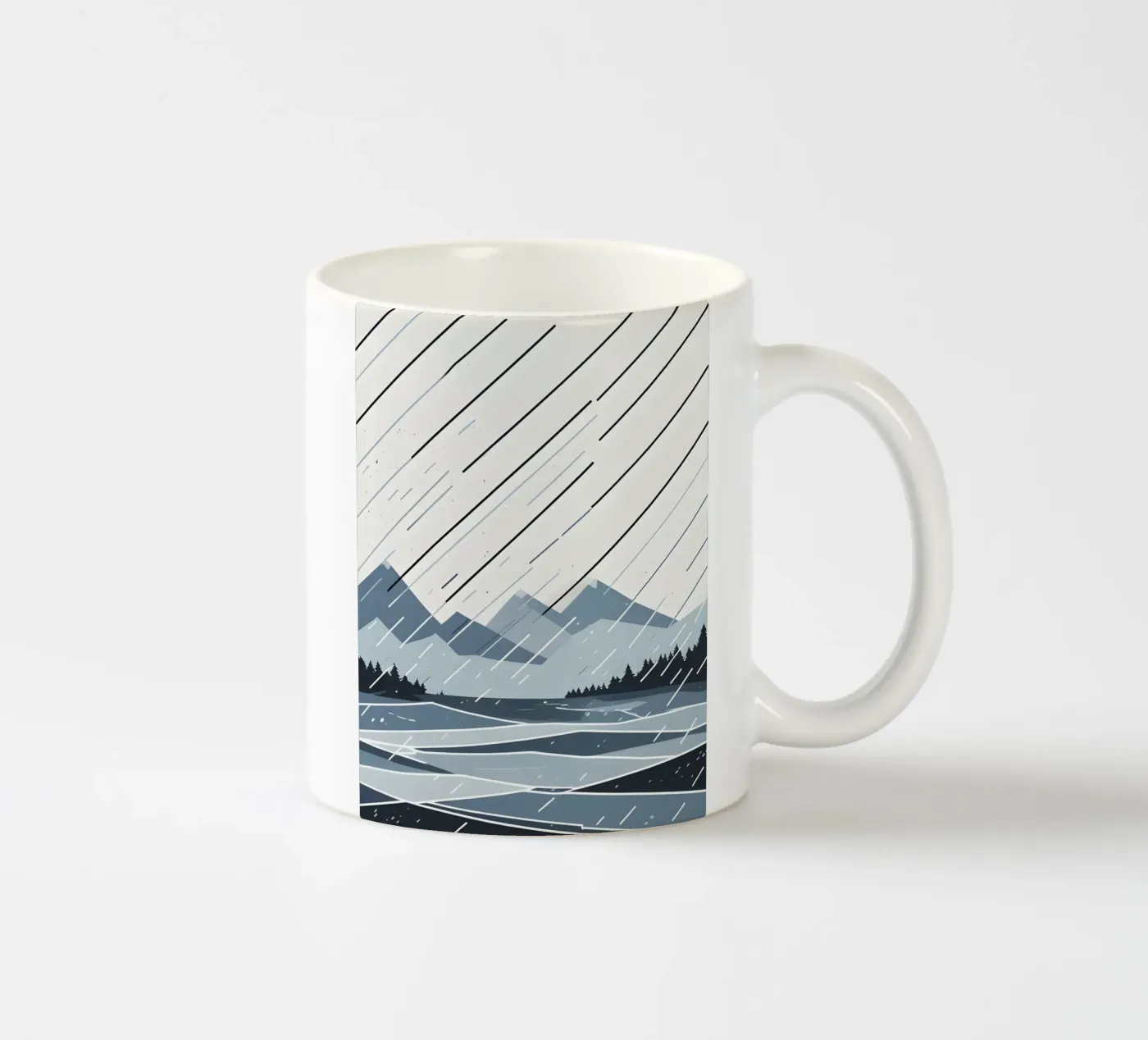 Rain lines ceramic mug by LIFESTYLE OBJECTS