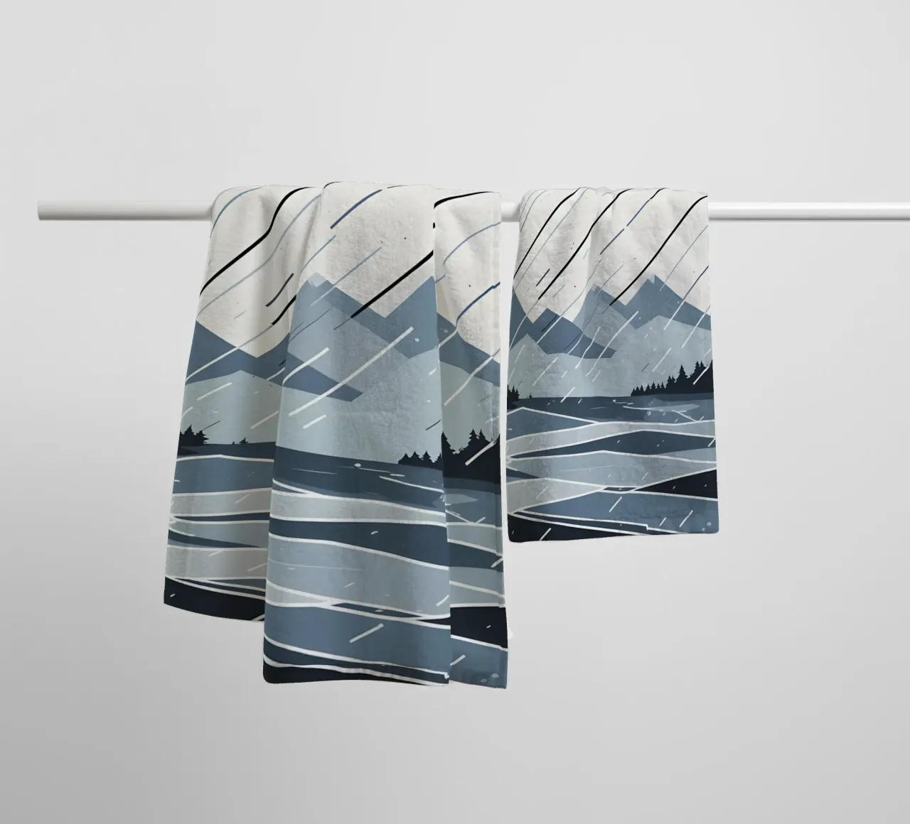 Linee di pioggia asciugamano da bagno da LIFESTYLE OBJECTS