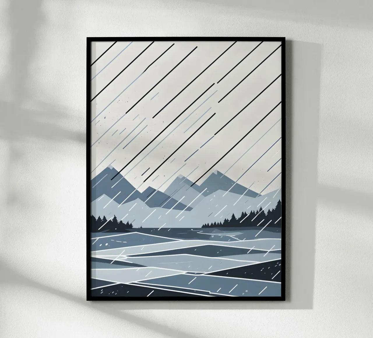 Regenlijnen poster van LIFESTYLE OBJECTS