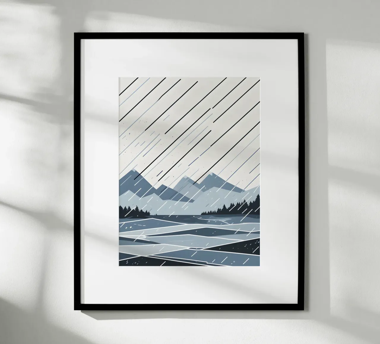 Regenlijnen poster van LIFESTYLE OBJECTS