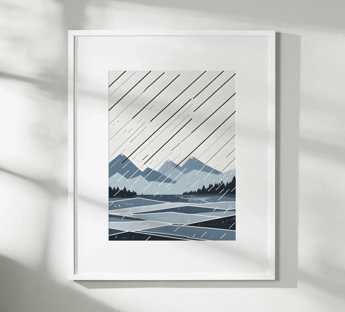 Rain lines poster by LIFESTYLE OBJECTS