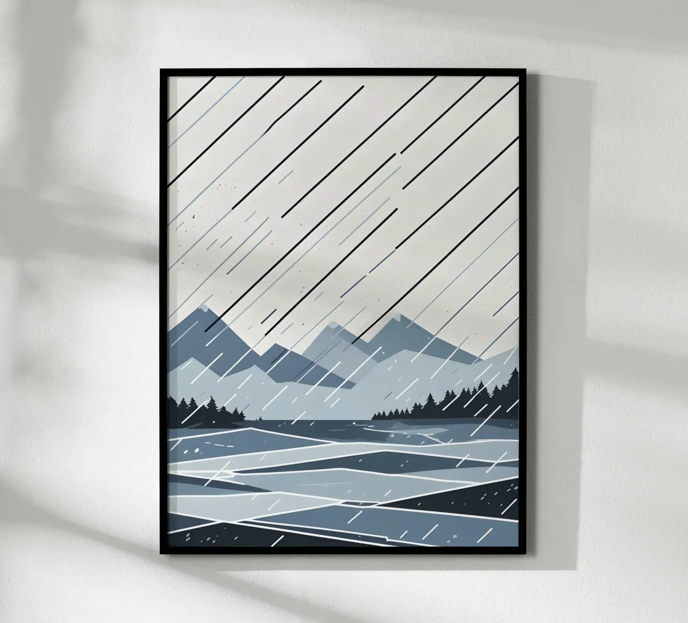 Rain lines poster by LIFESTYLE OBJECTS