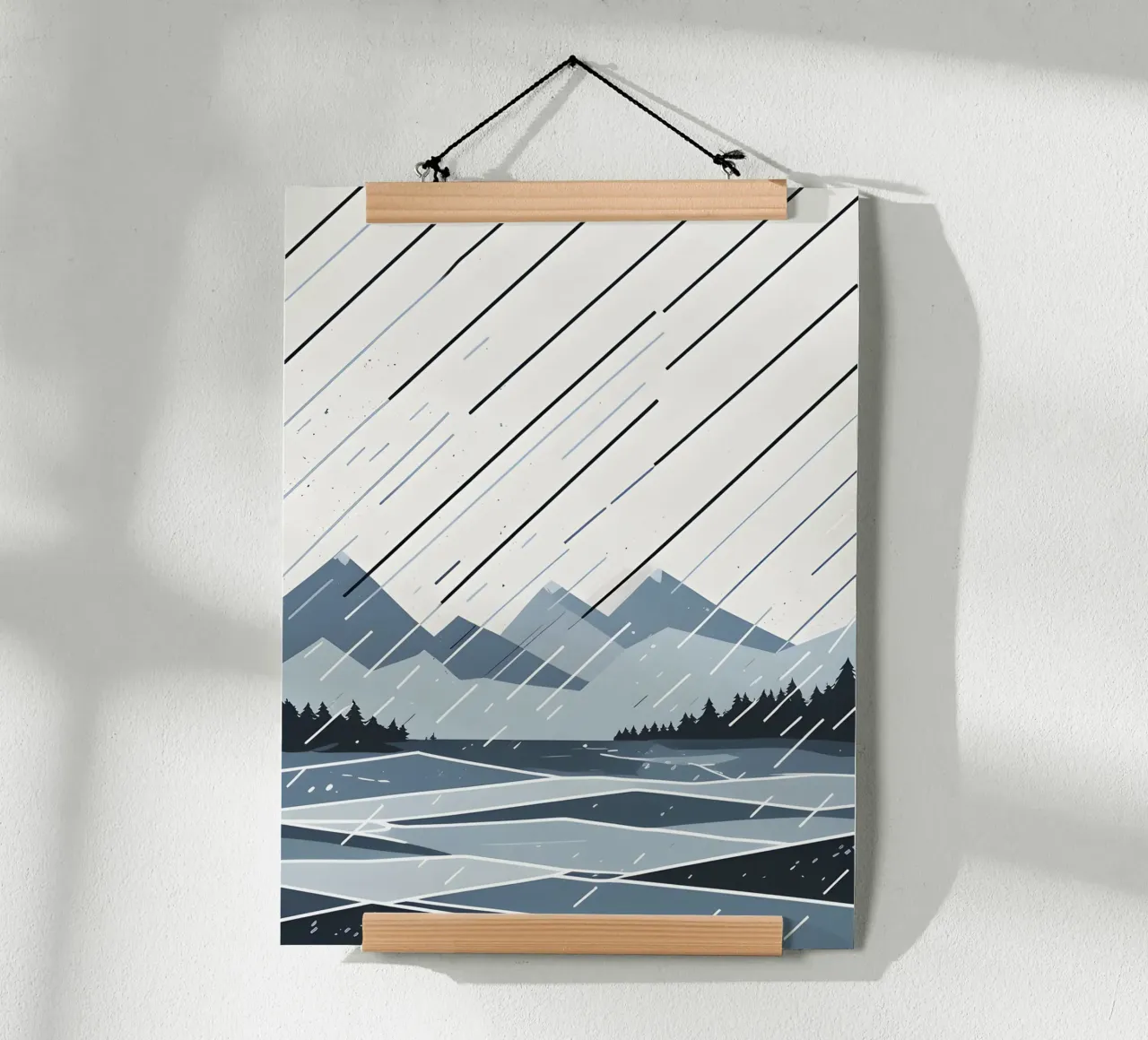 Regenlijnen poster van LIFESTYLE OBJECTS