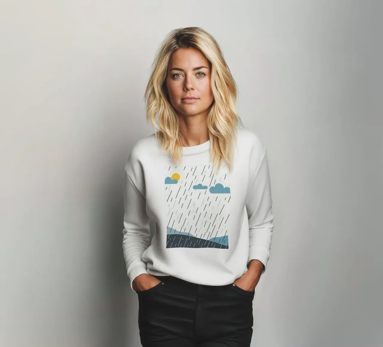 Rain lines sweatshirt by LIFESTYLE OBJECTS
