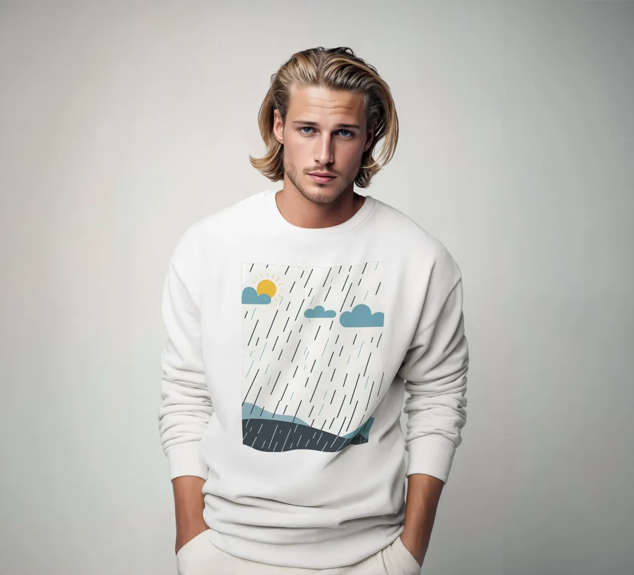 Rain lines sweatshirt by LIFESTYLE OBJECTS